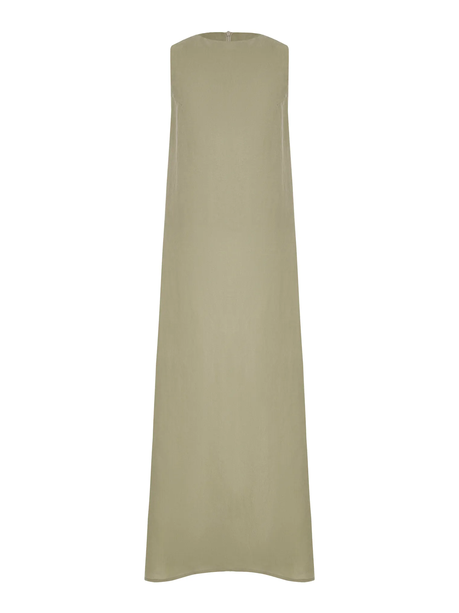 Платье-халтер из вискозы оливкового цвета фото 8