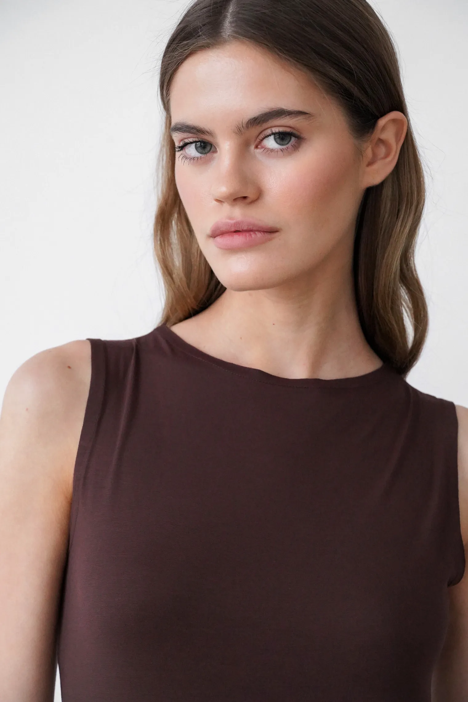 Платье макси цвета горький шоколад фото 2