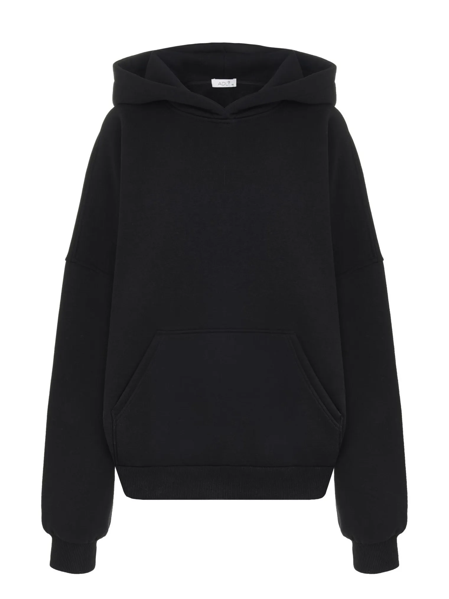 Худи свободного кроя с капюшоном чёрного цвета фото 8