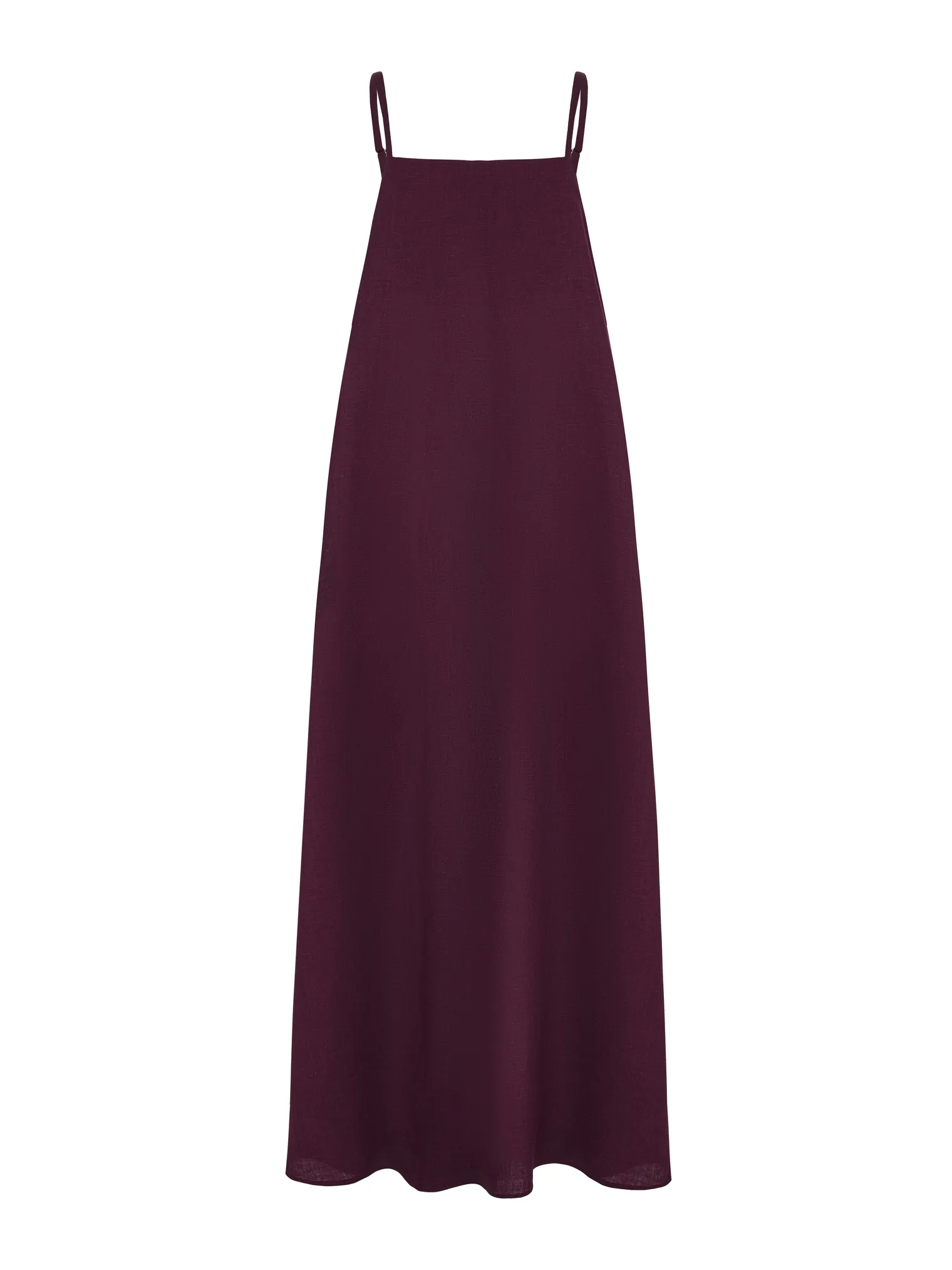 Сарафан изо льна цвета инжир фото 8