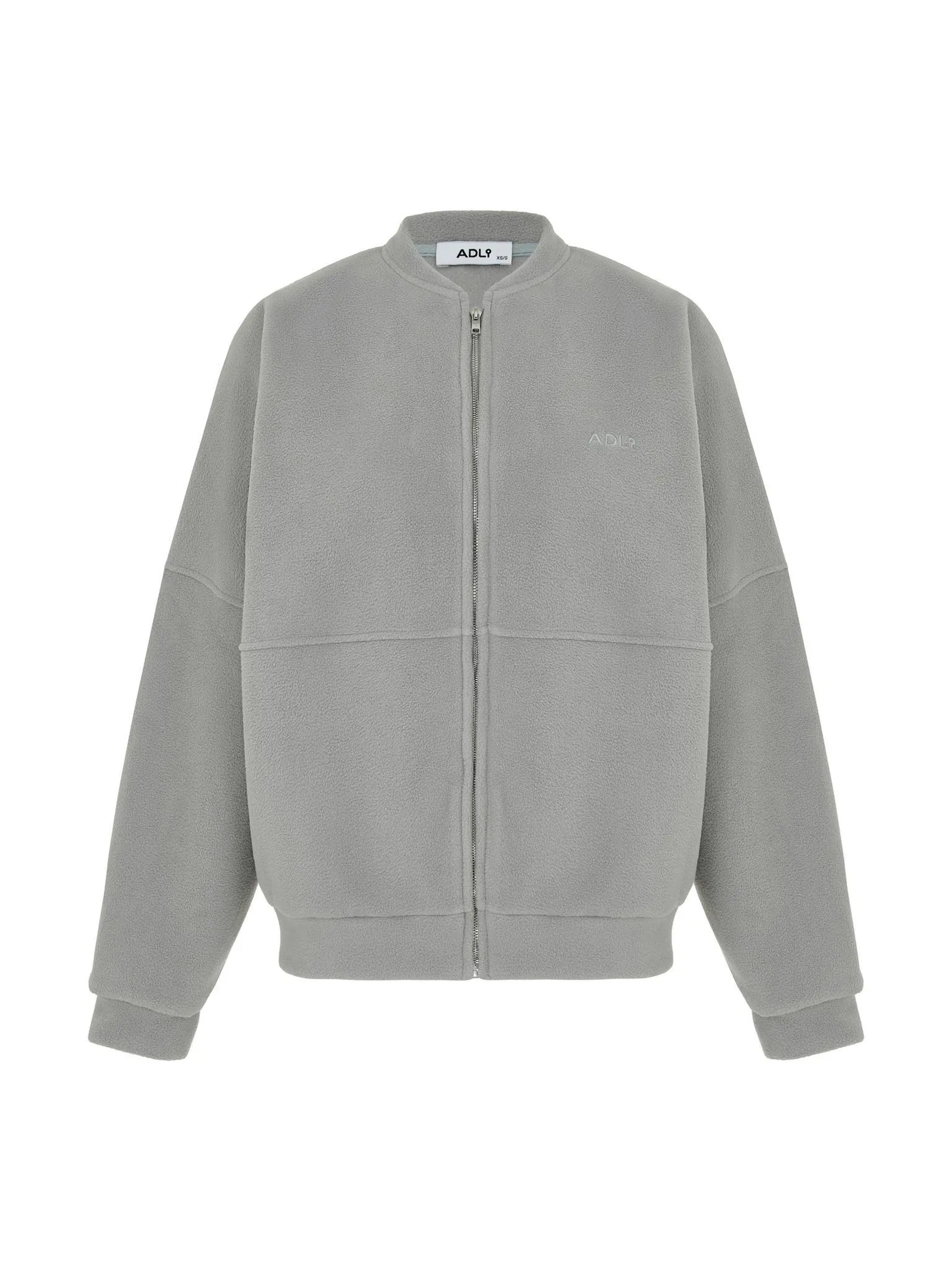 Свитшот на молнии из флиса пепельного цвета фото 6