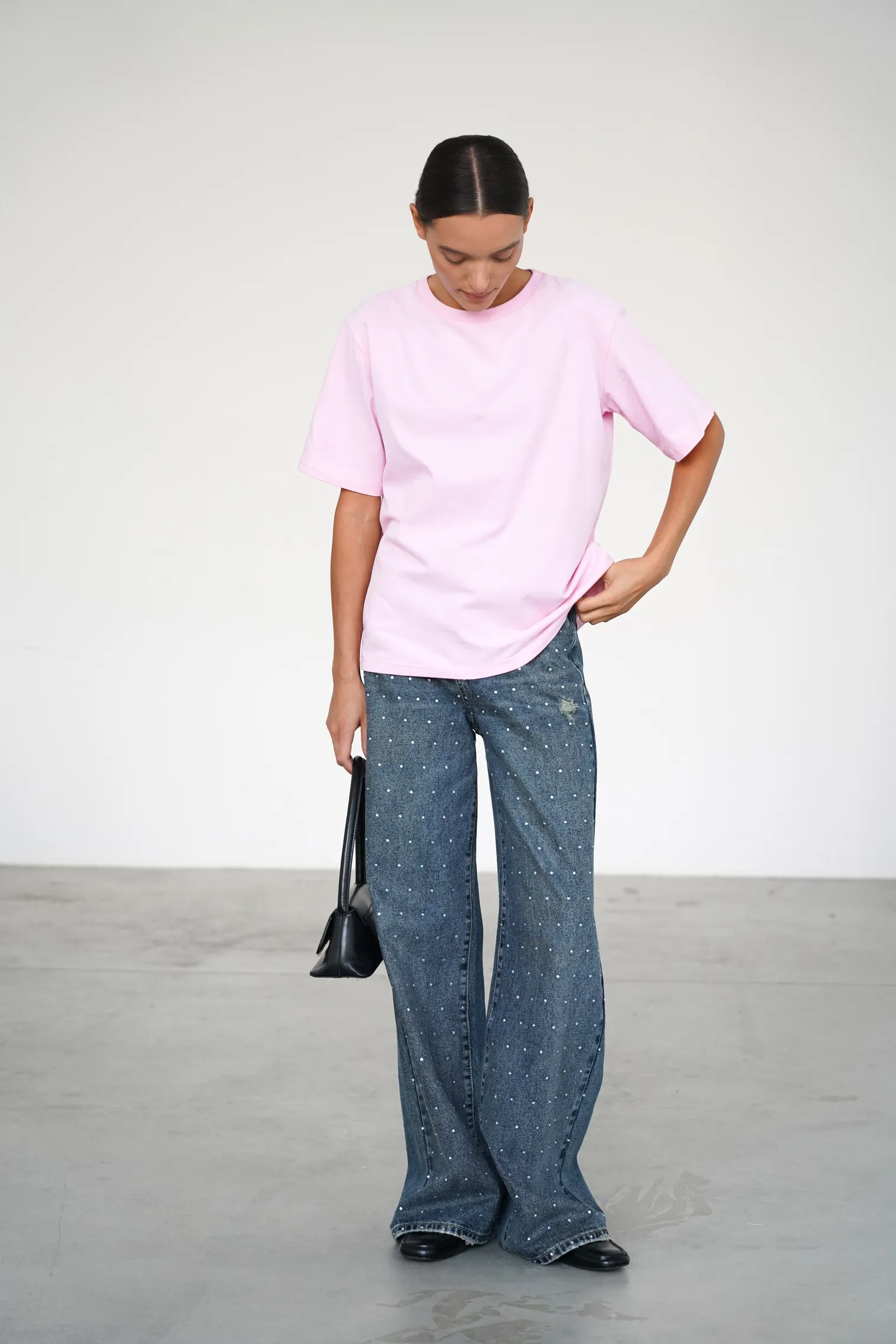 Футболка свободного кроя цвета пион фото 3