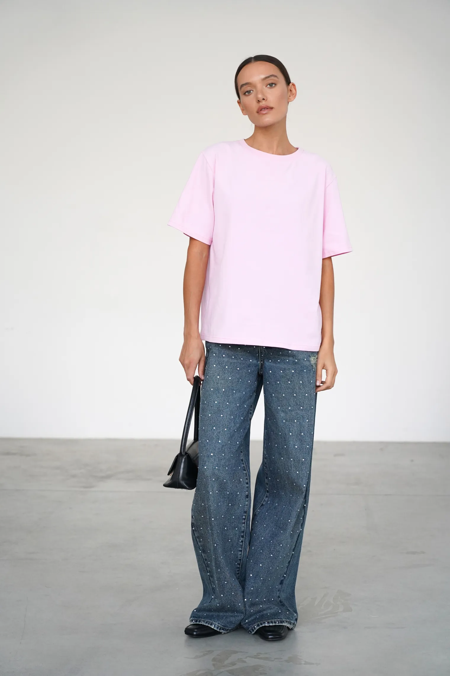 Футболка свободного кроя цвета пион фото 6