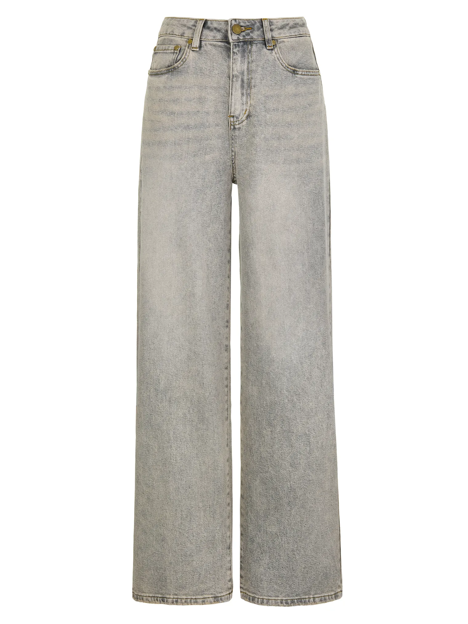 Джинсы свободного кроя в винтажном стиле серого цвета фото 7