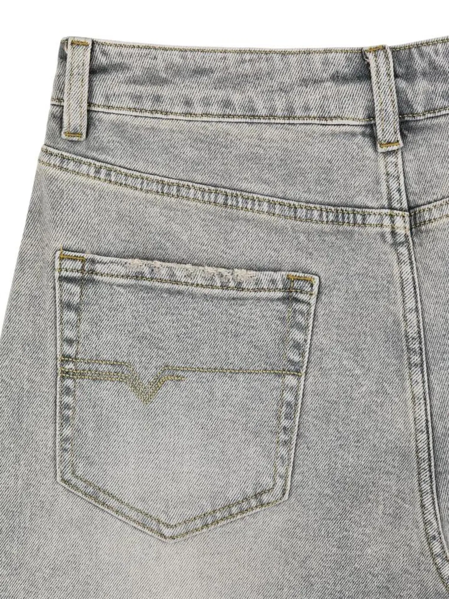 Джинсы свободного кроя в винтажном стиле серого цвета фото 8