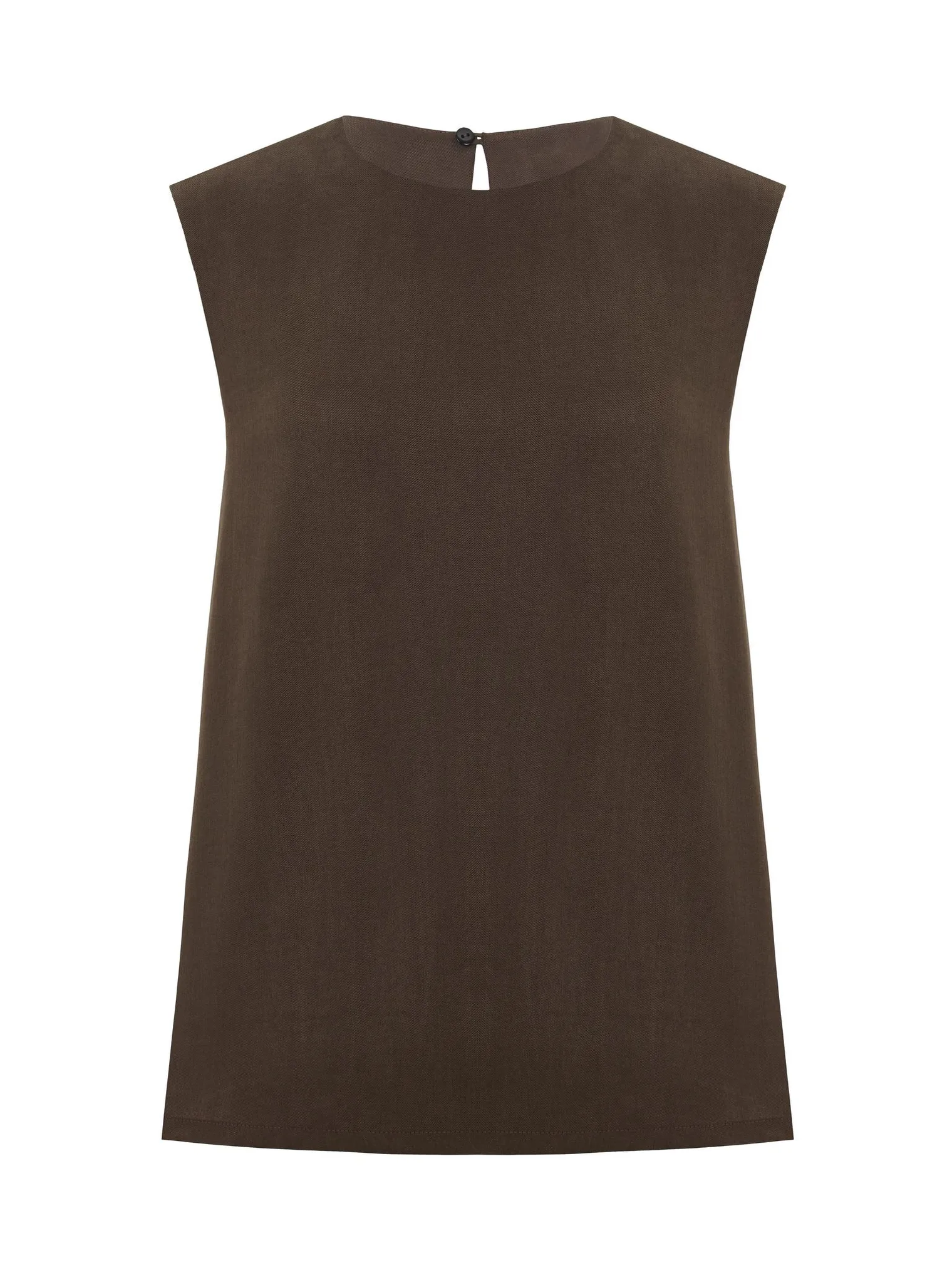 Топ из струящейся ткани цвета горький шоколад фото 8