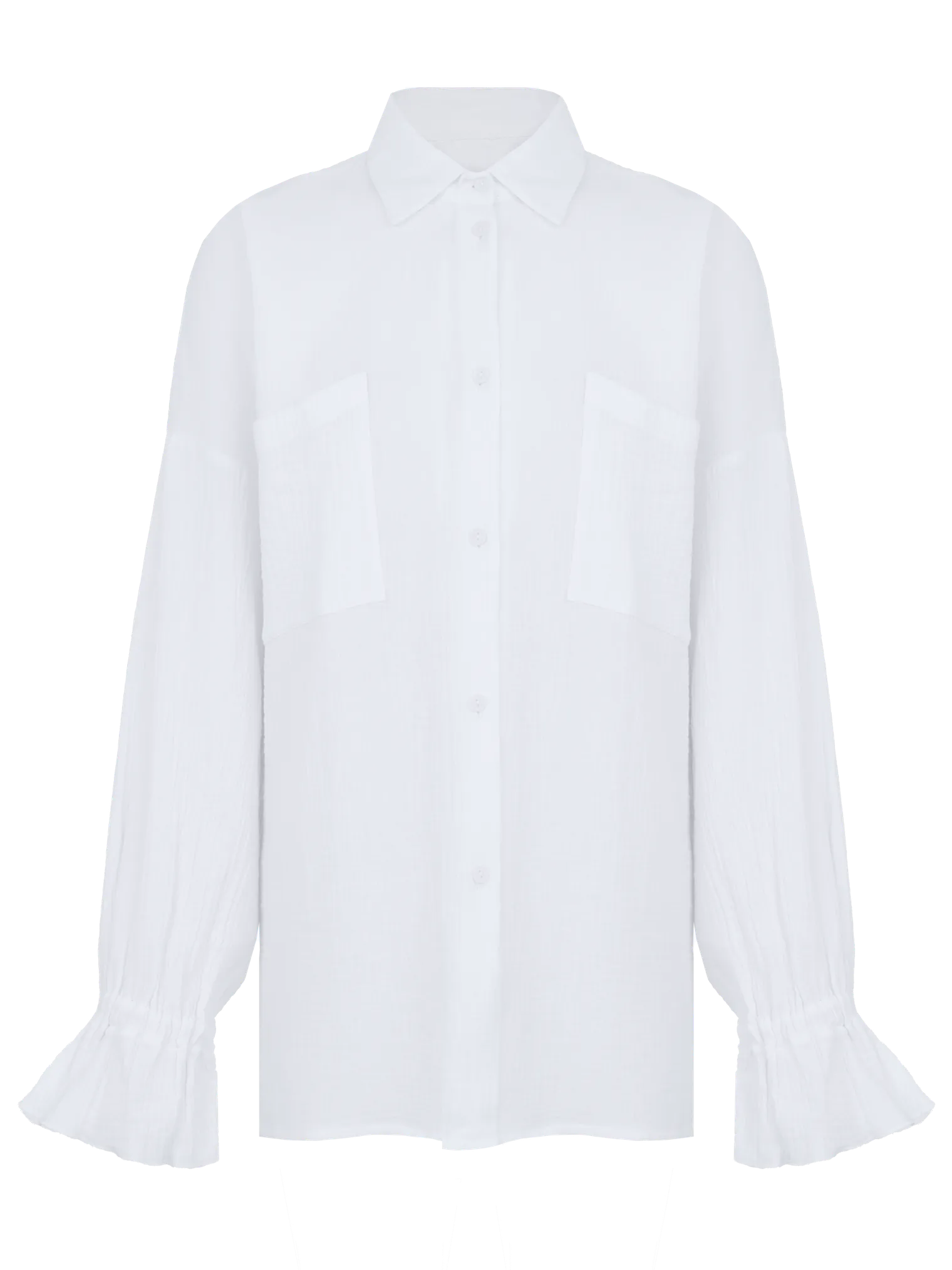 Костюм из муслина: рубашка, шорты цвета тофу фото 3