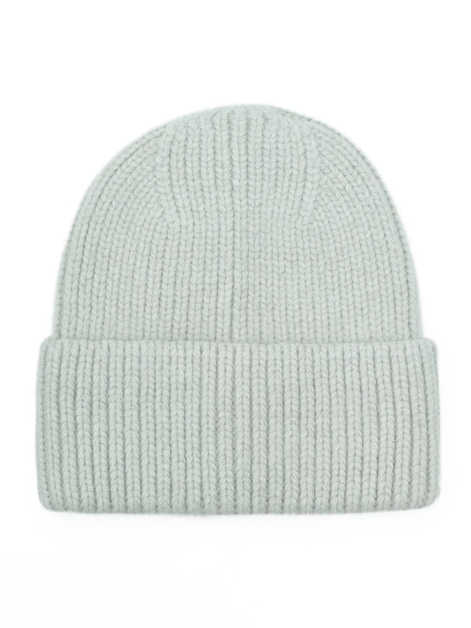 Шапка из ангоры однослойная пепельного цвета фото 1