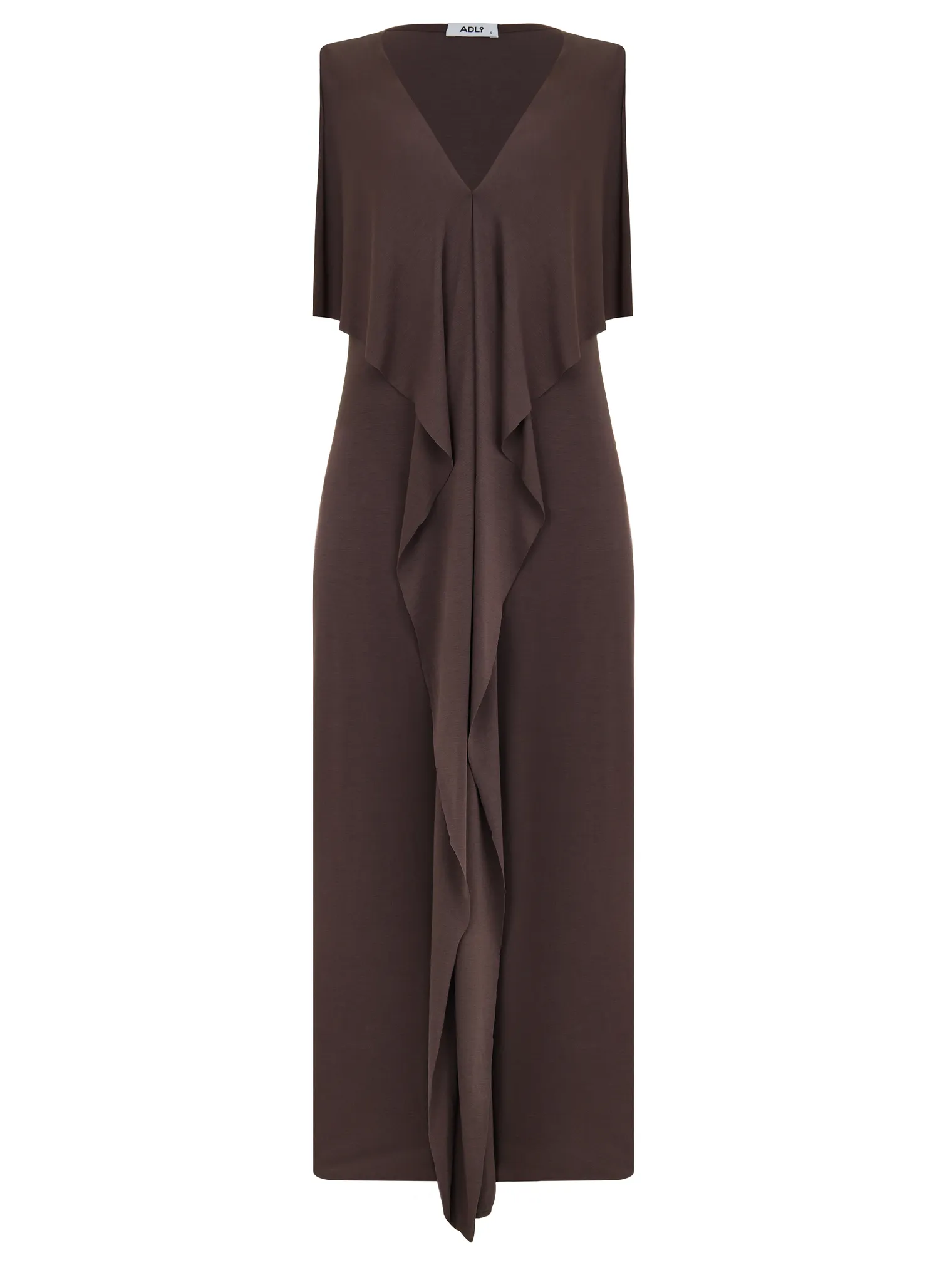 Платье из тонкого трикотажа шоколадного цвета фото 8