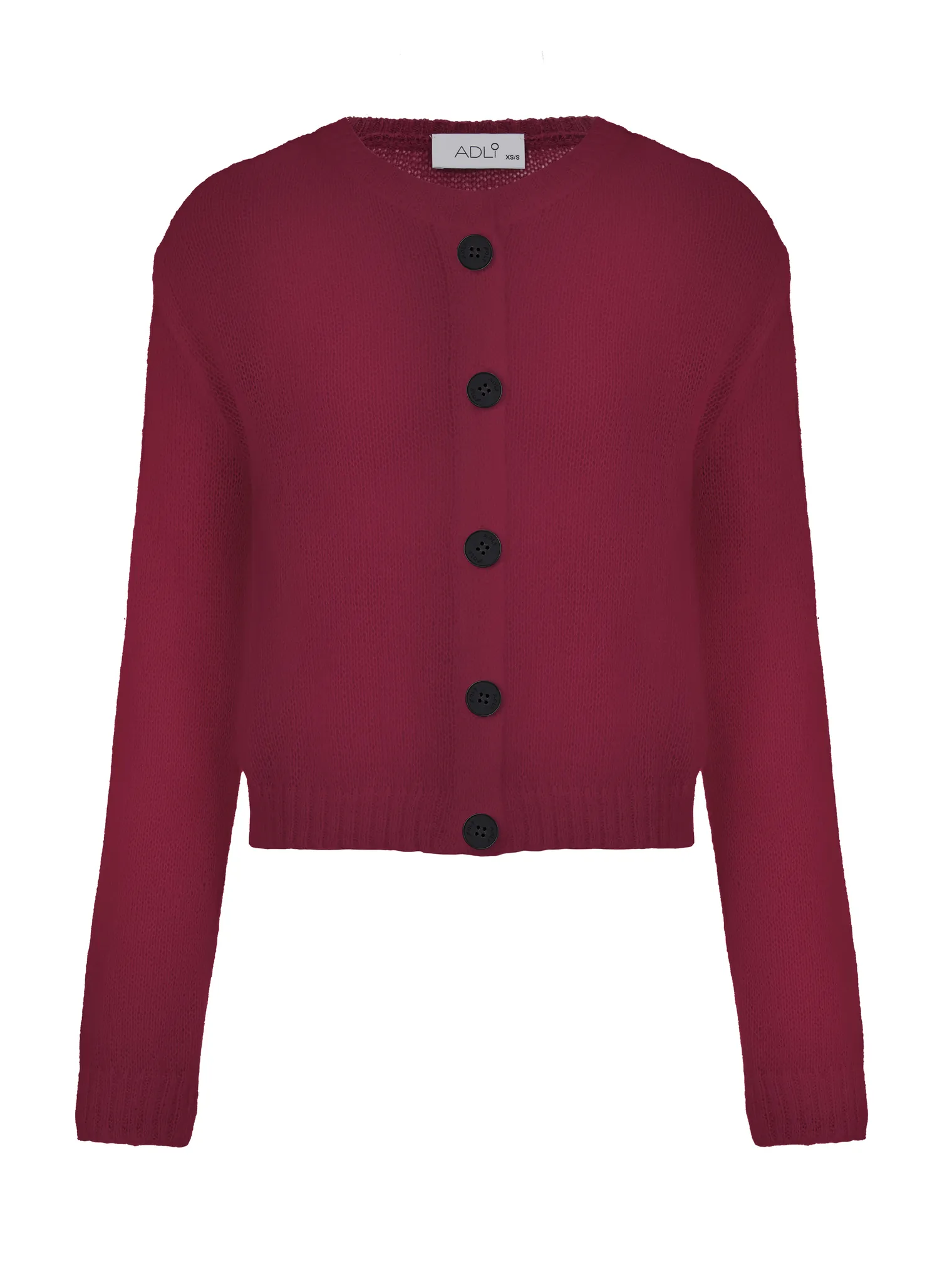 Кардиган ажурной вязки бордового цвета фото 8