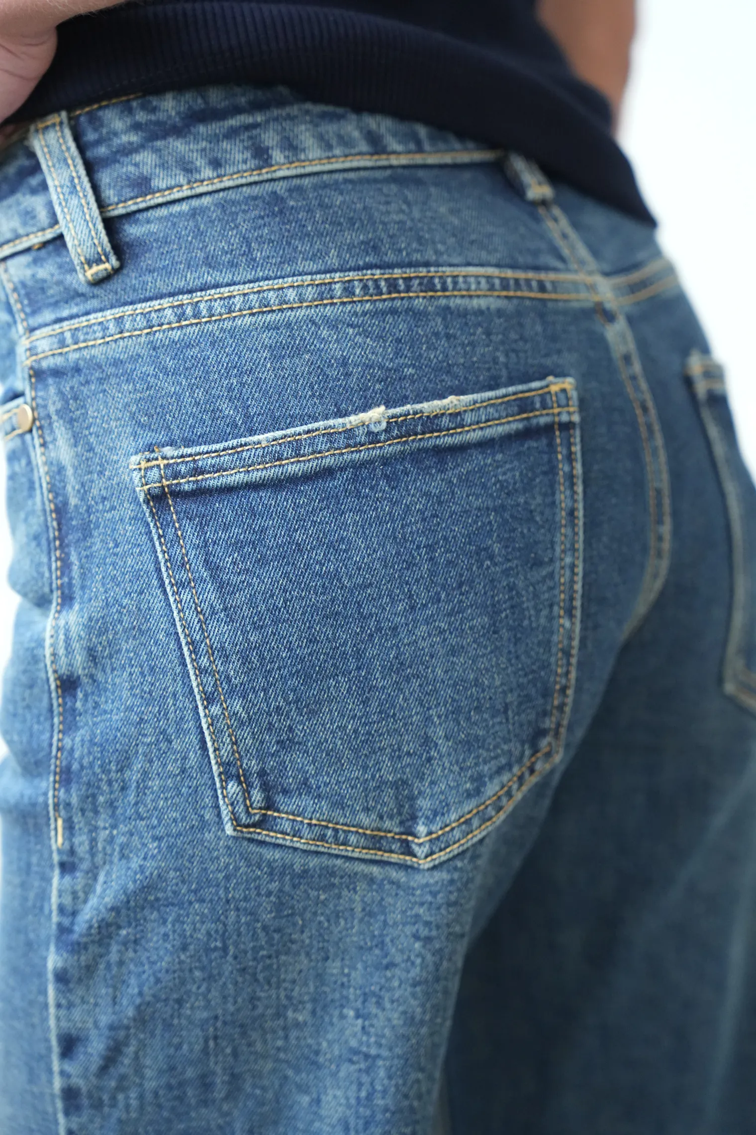 Джинсы клёш синего цвета фото 2