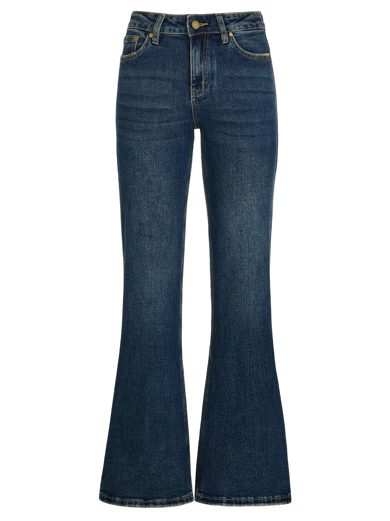 Джинсы клёш синего цвета фото 7