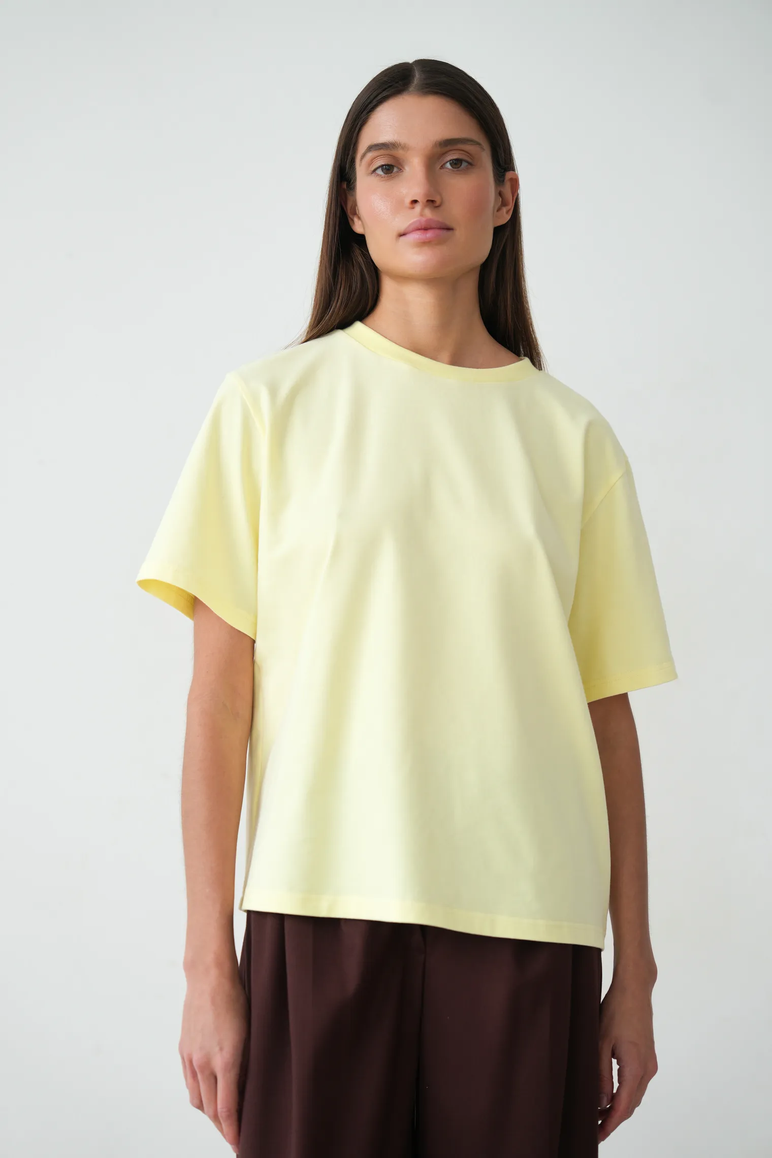 Футболка свободного кроя цвета лимонный сорбет фото 8