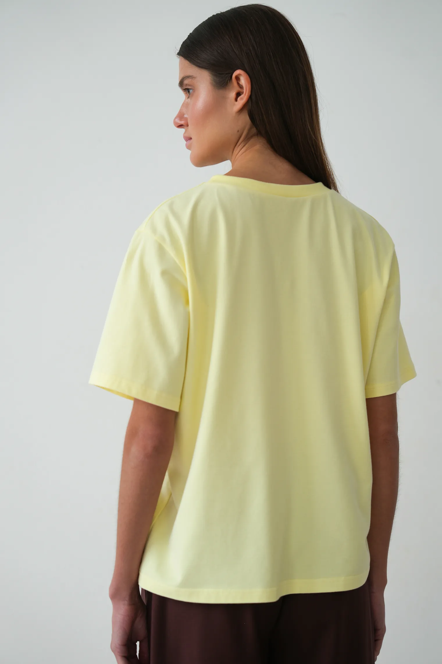 Футболка свободного кроя цвета лимонный сорбет фото 4