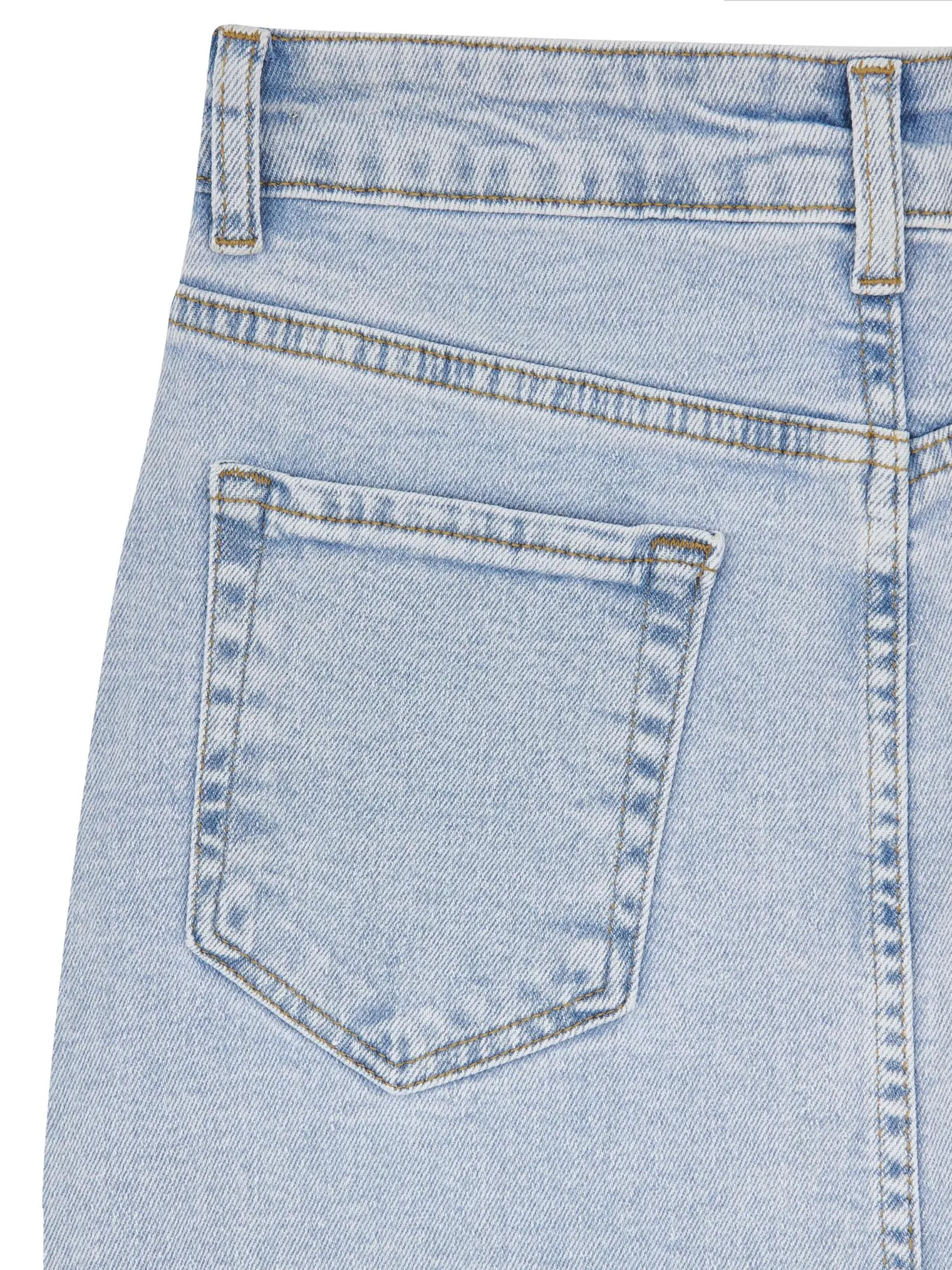 Юбка миди джинсовая в цвете голубая варка фото 2