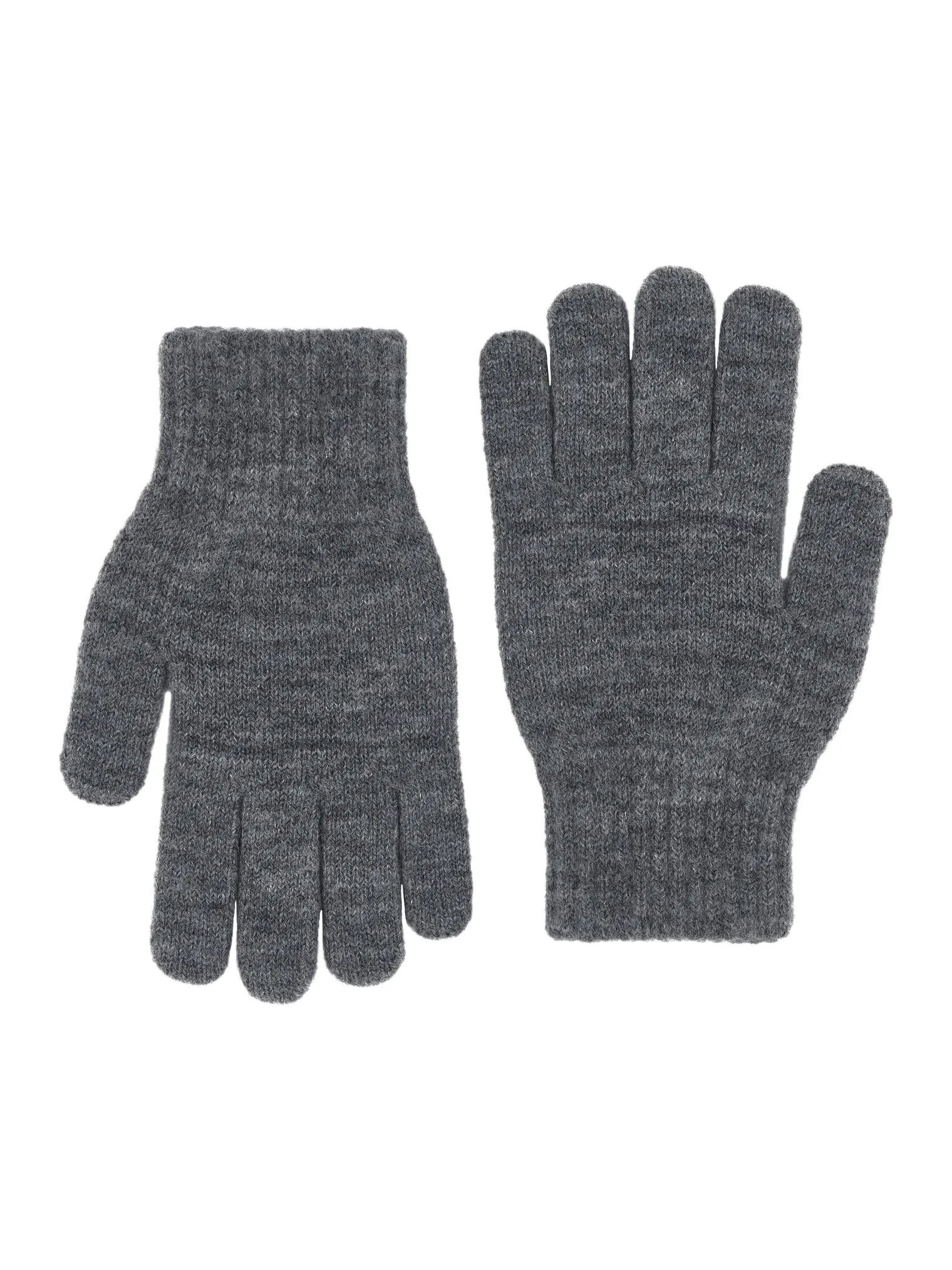 Перчатки из шерсти мериноса графитового цвета фото 1