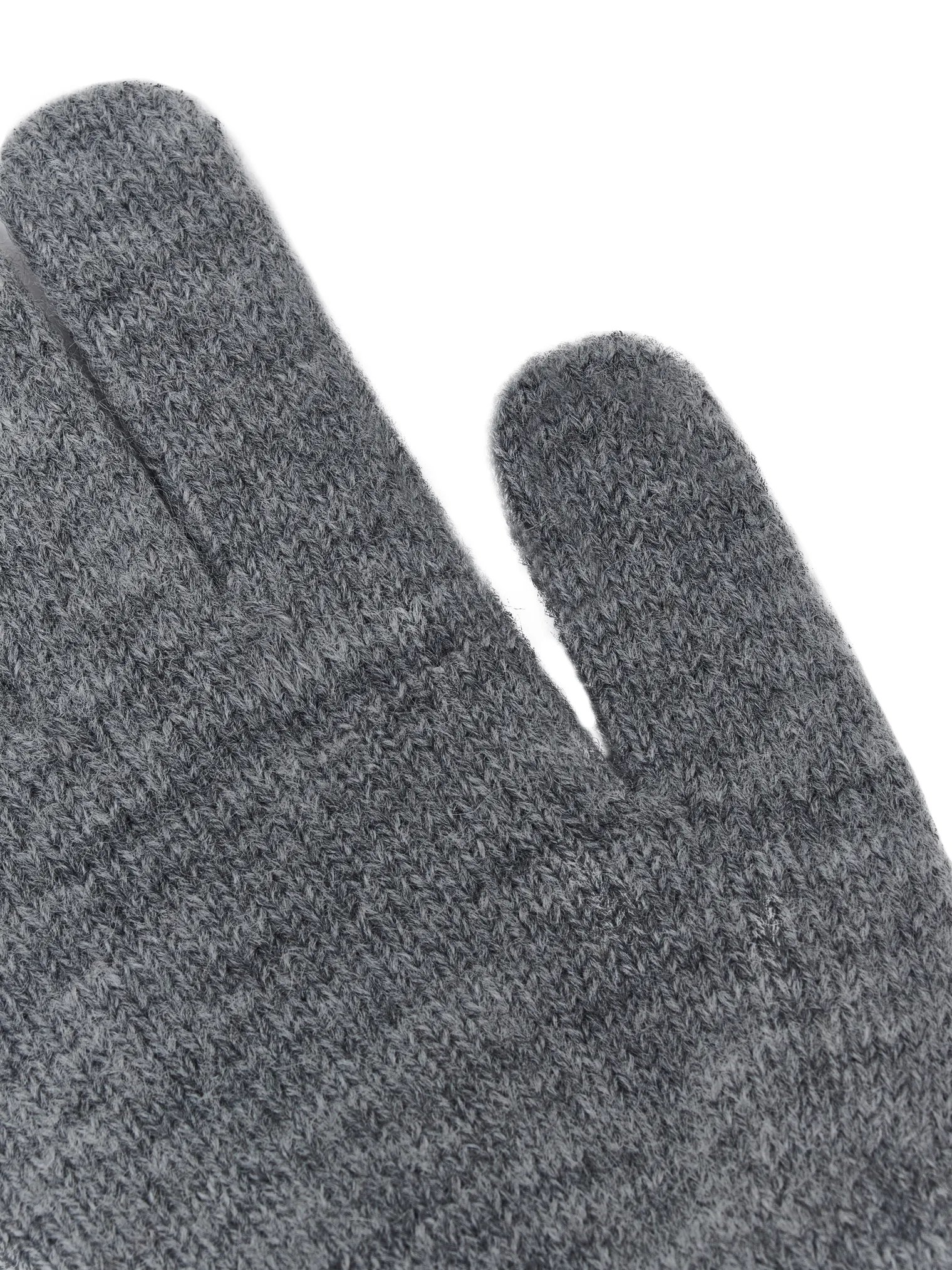 Перчатки из шерсти мериноса графитового цвета фото 2