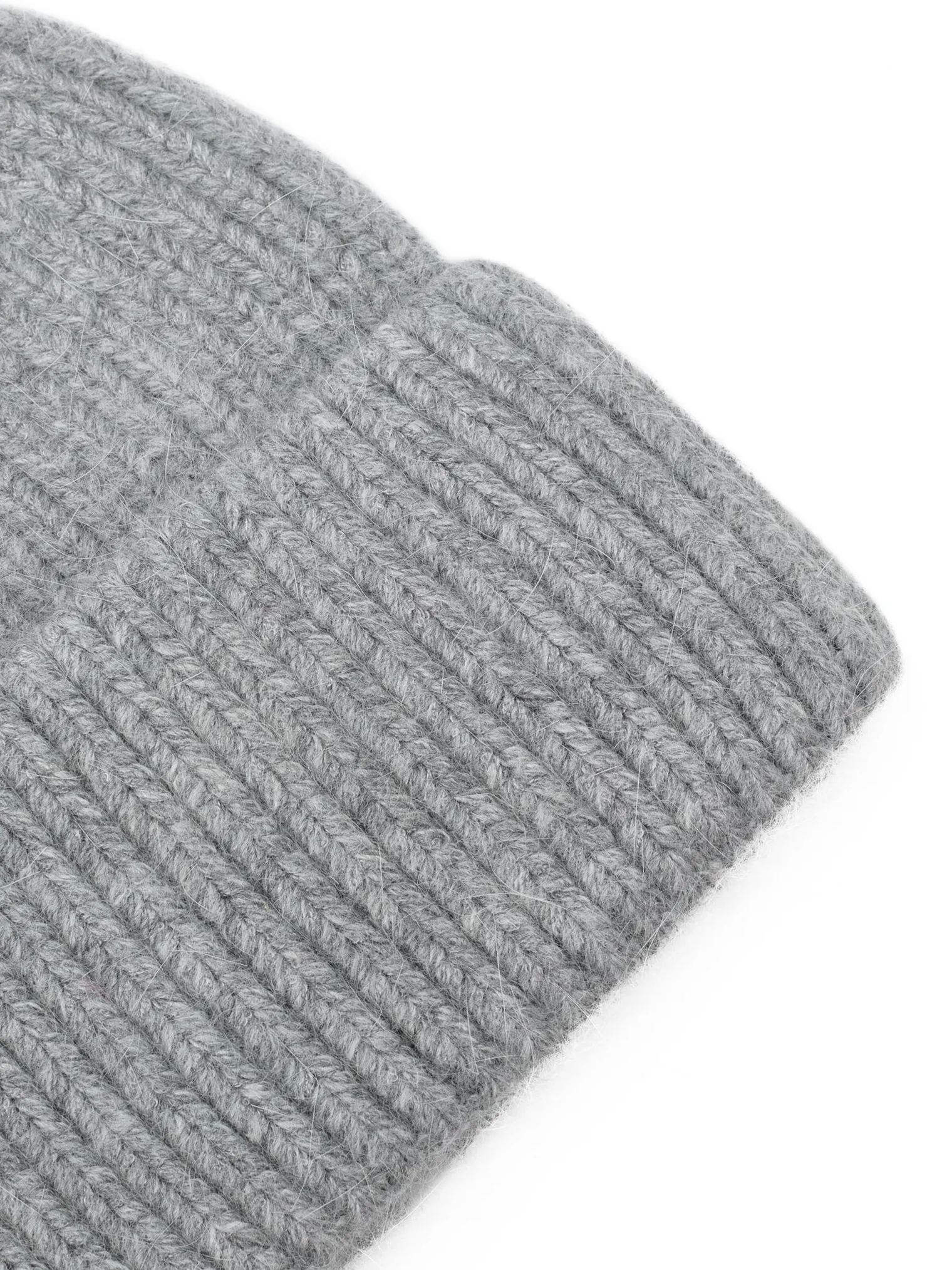 Шапка из ангоры однослойная графитового цвета фото 2