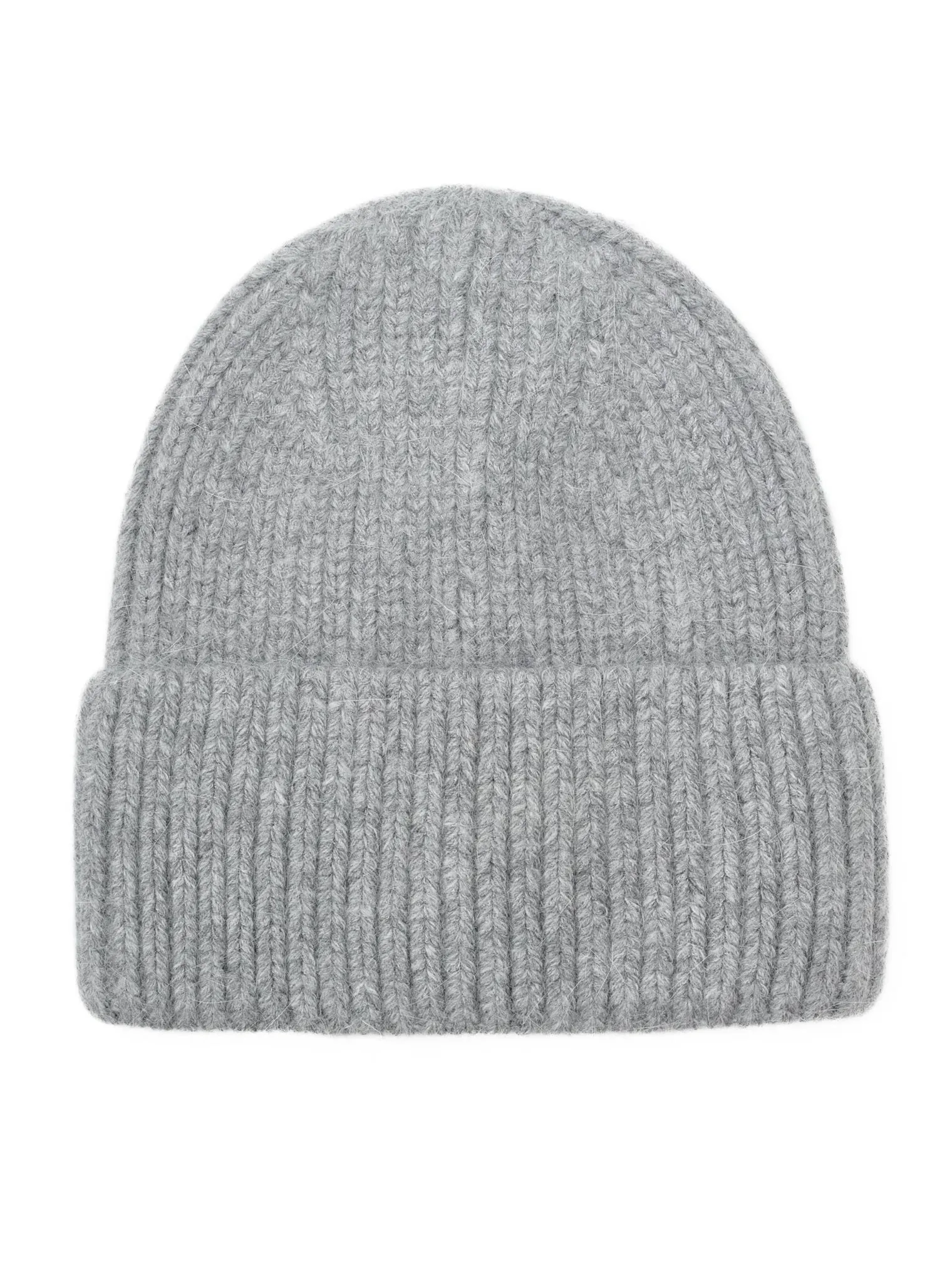 Шапка из ангоры однослойная графитового цвета фото 1