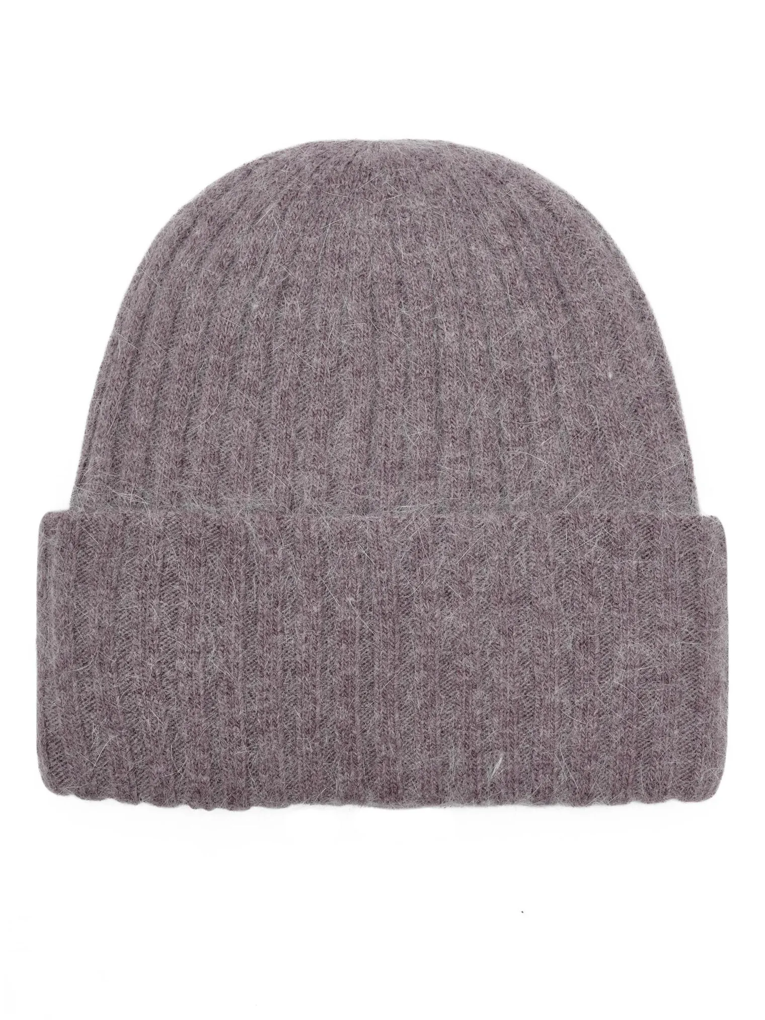 Шапка из ангоры двуслойная кофейного цвета фото 1