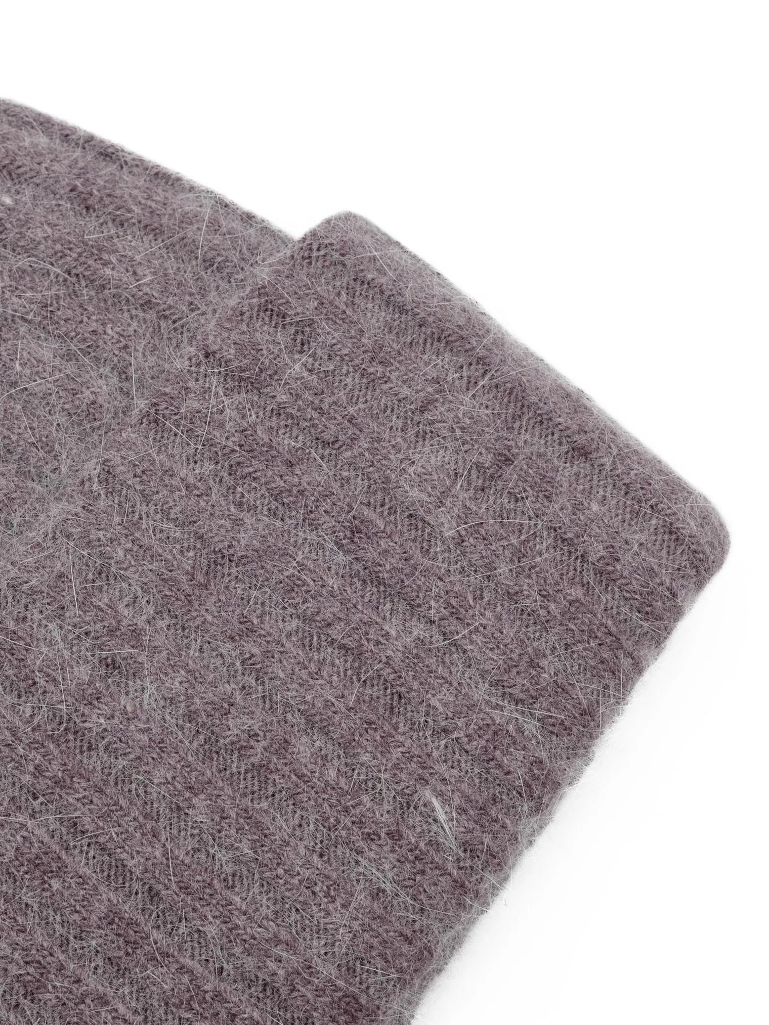 Шапка из ангоры двуслойная кофейного цвета фото 2