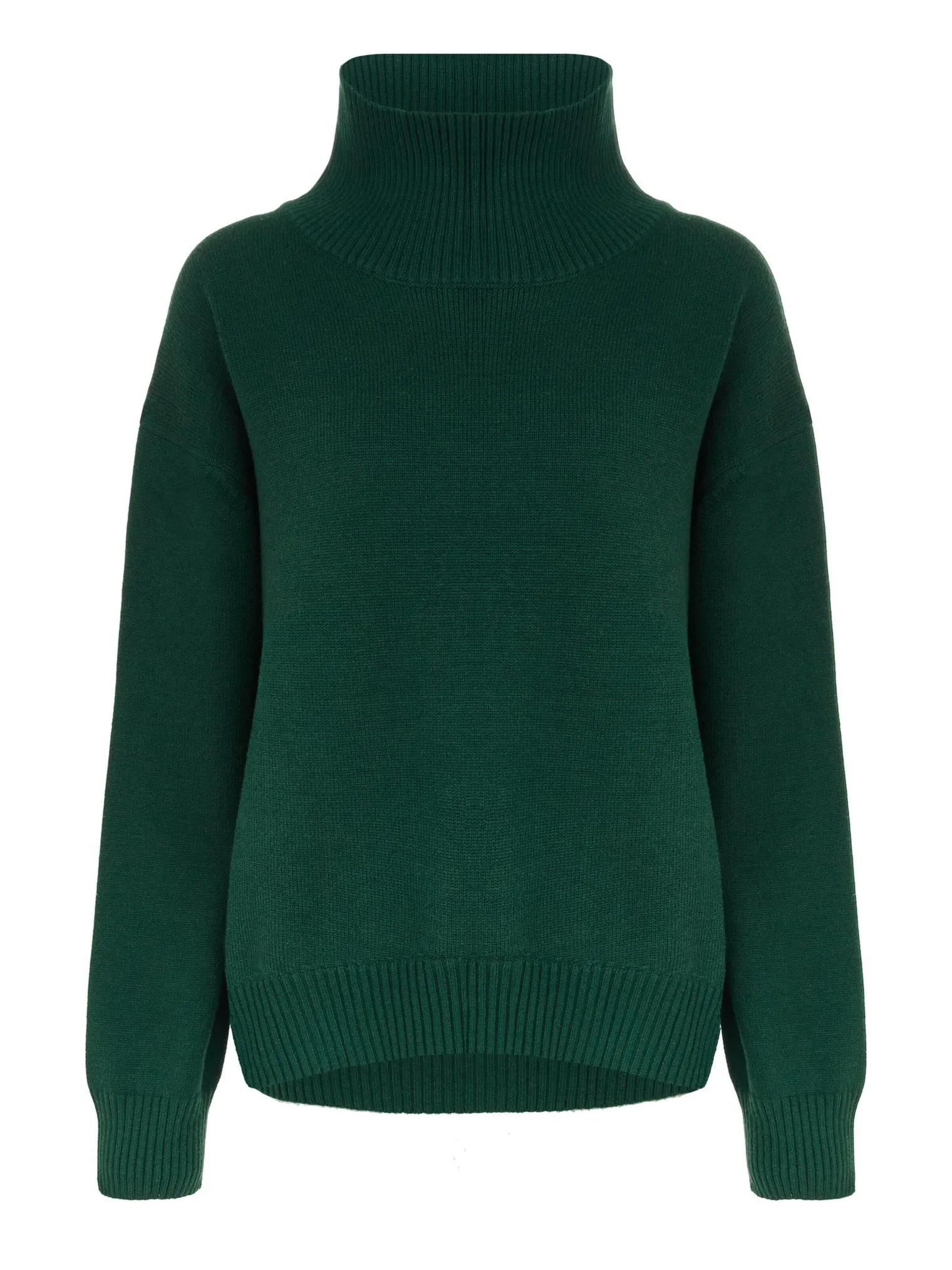 Джемпер мелкой вязки с высоким воротником цвета тайга фото 8