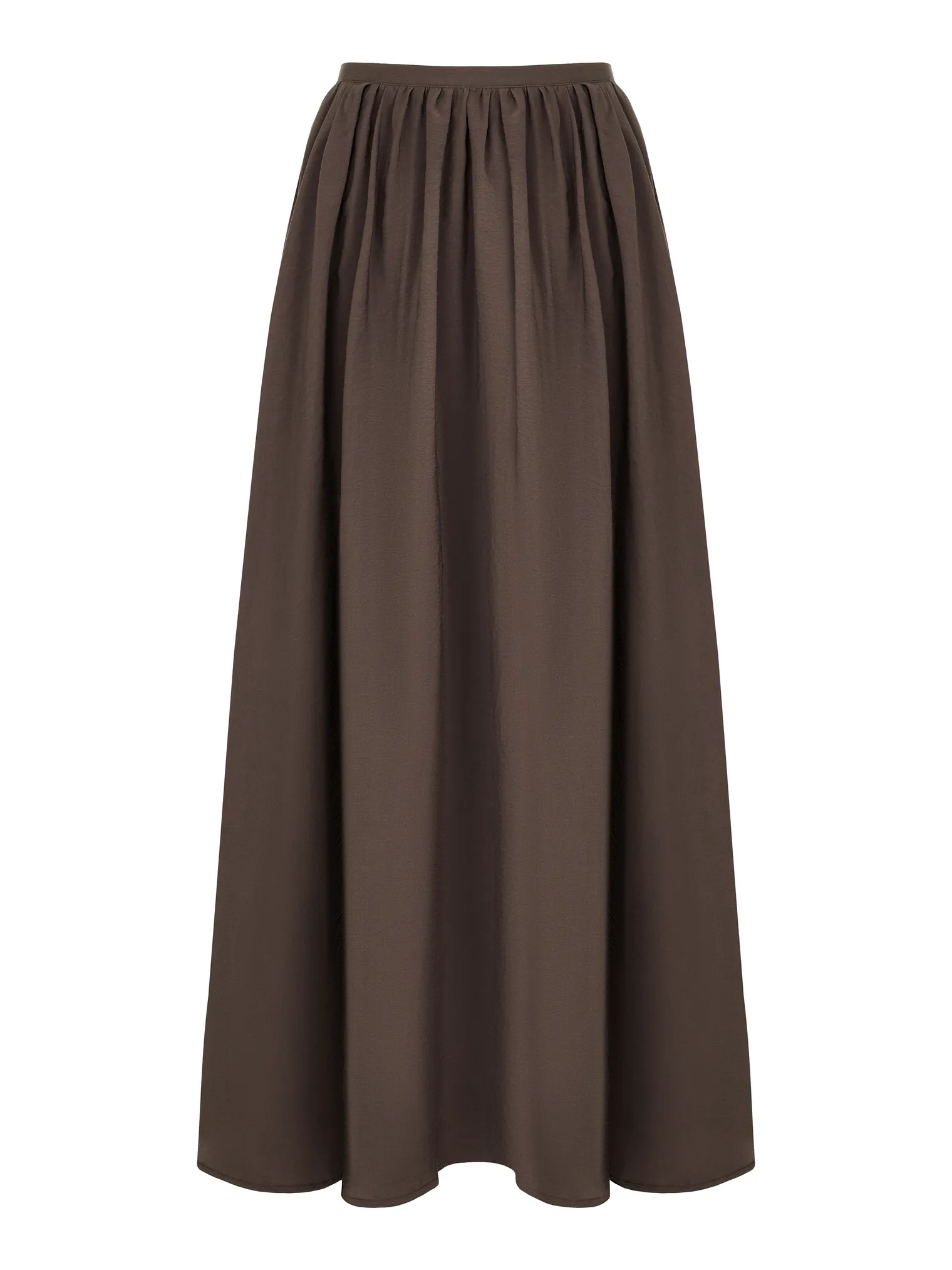 Юбка миди шоколадного цвета фото 7
