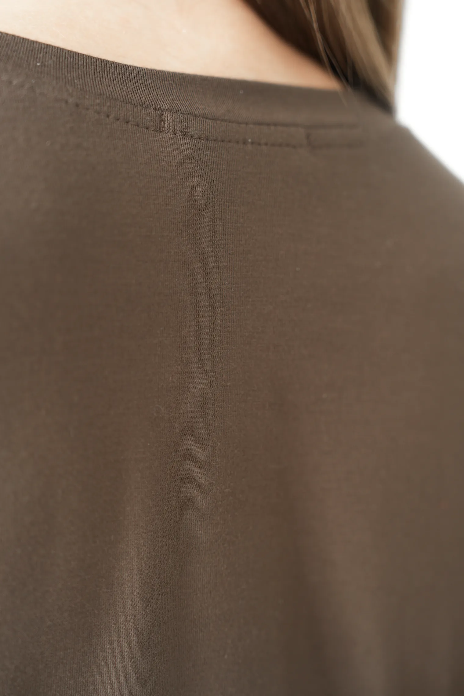 Майка из тонкого трикотажа шоколадного цвета фото 6