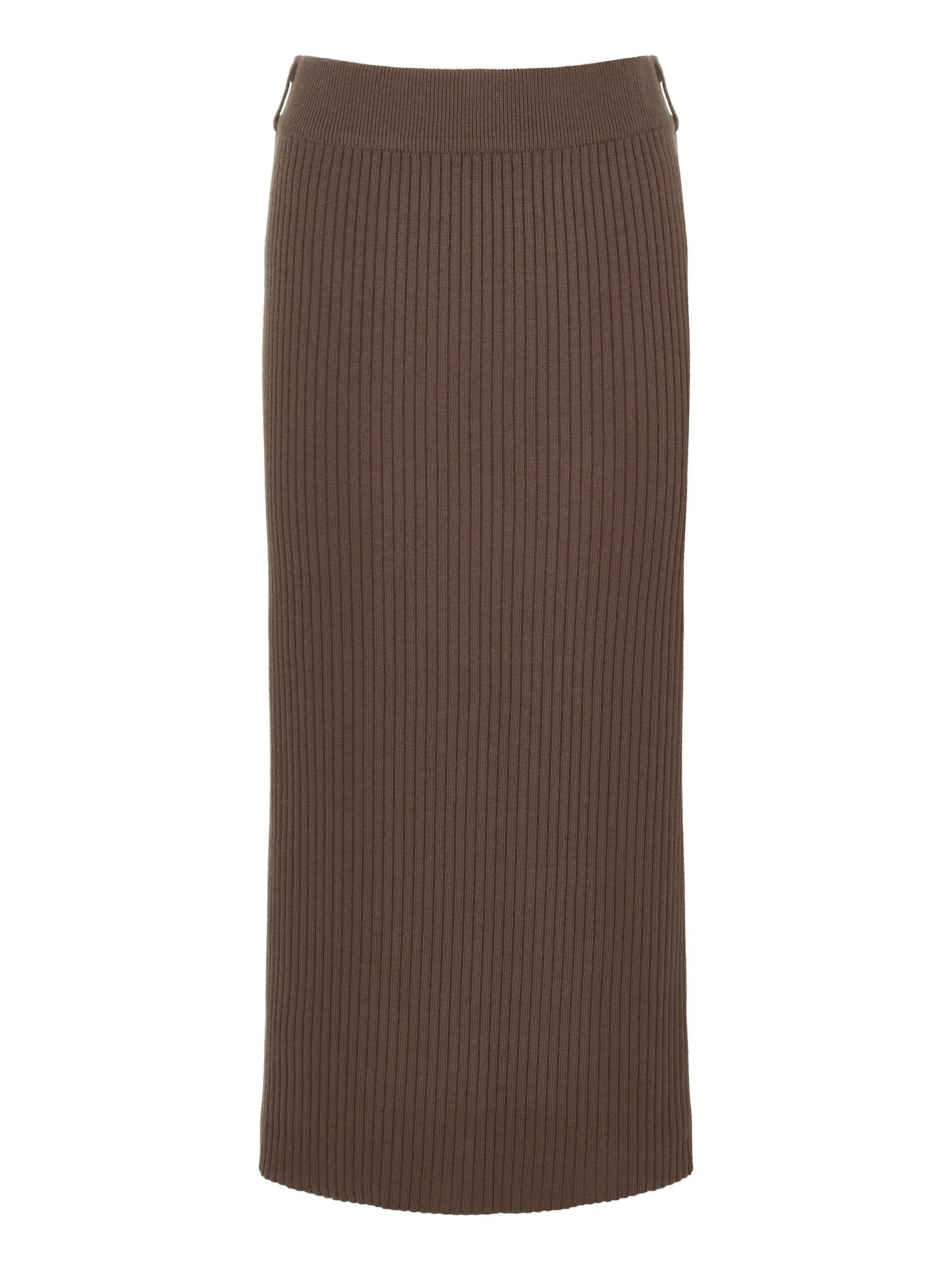 Юбка фактурной вязки шоколадного цвета фото 1