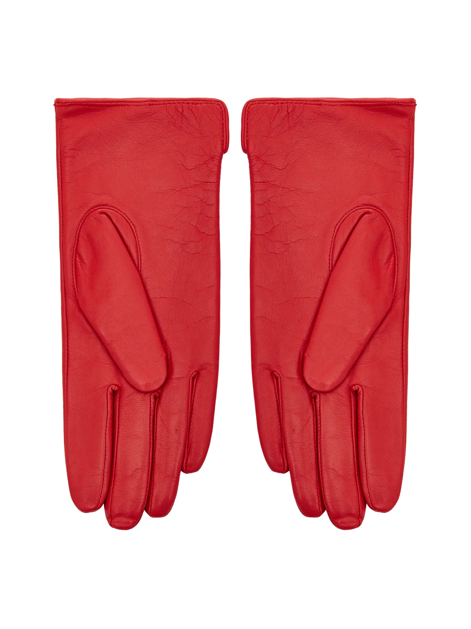 Перчатки из кожи вишнёвого цвета фото 2