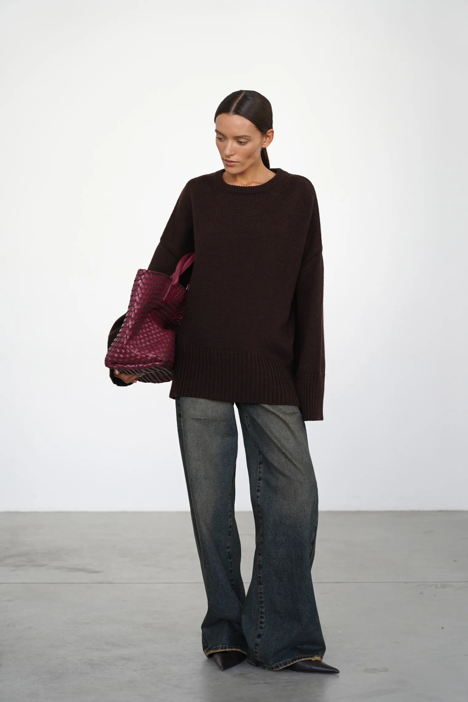 Джинсы свободного кроя в винтажном стиле синего цвета фото 3