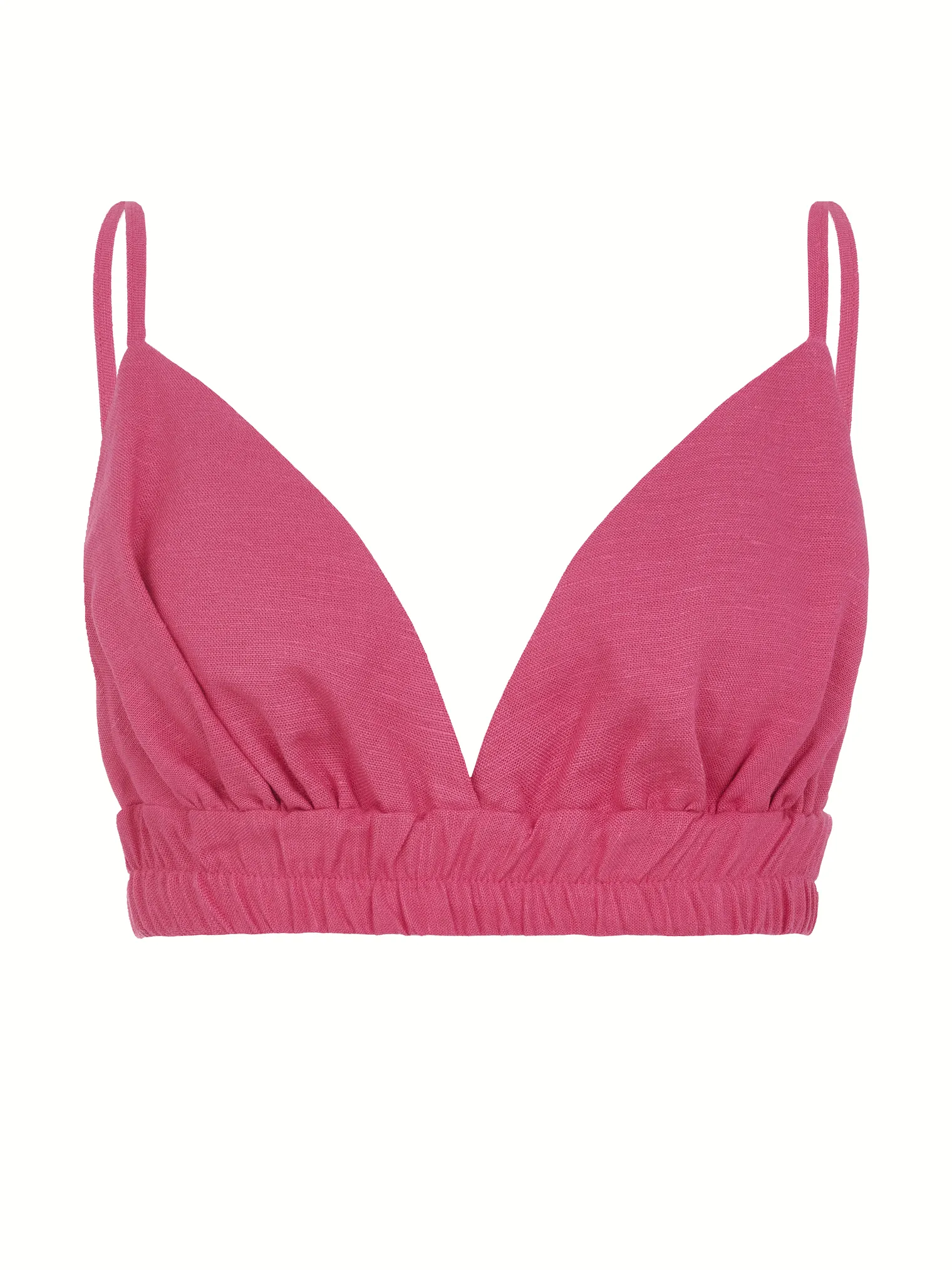 Топ на регулируемых бретелях с завязками цвета фуксии фото 1