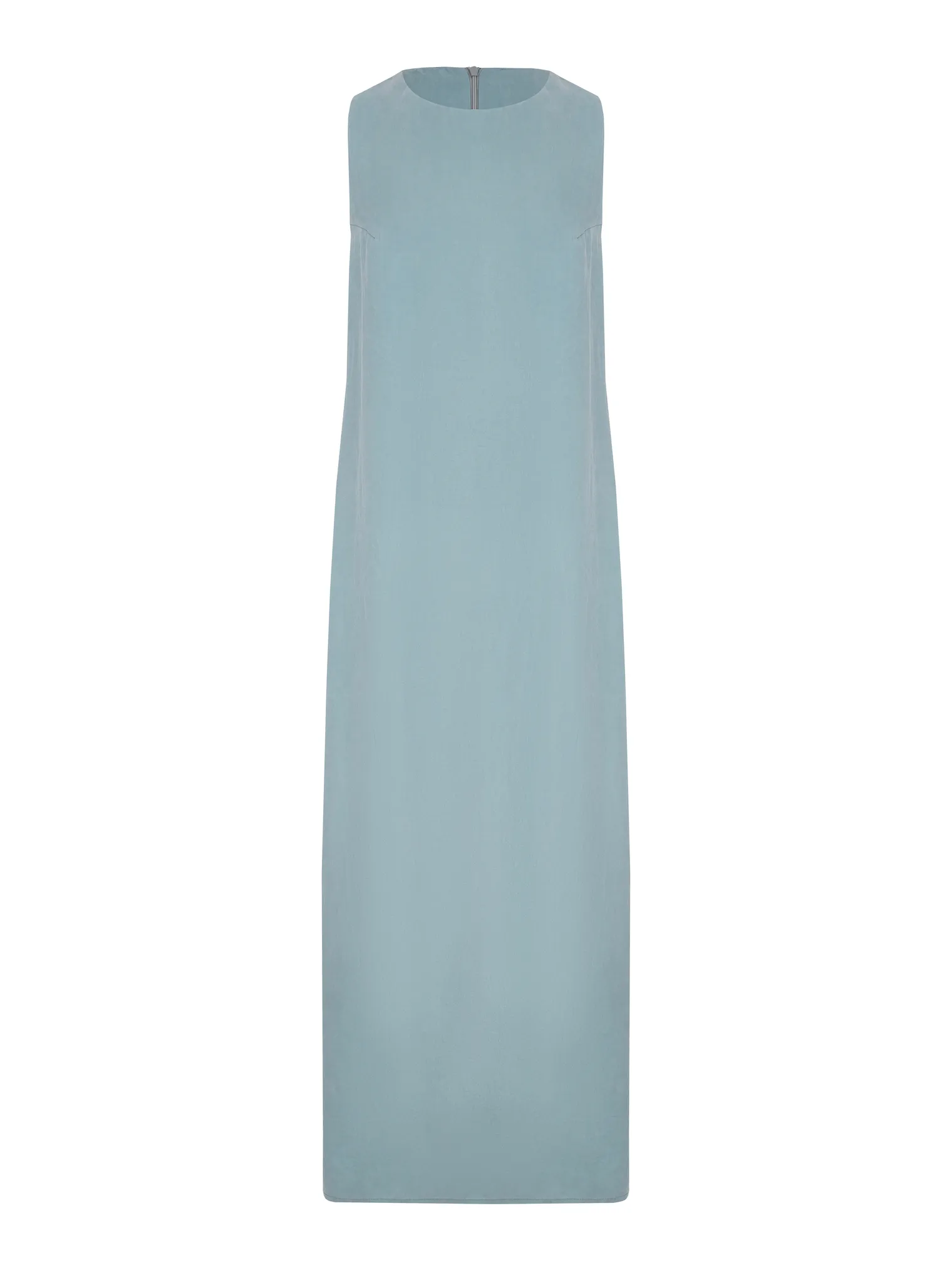 Платье-халтер из вискозы небесно-голубого цвета фото 8