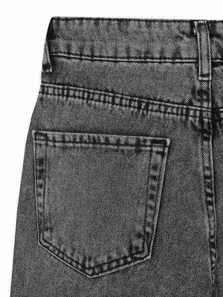 Джинсы с завышенной талией MOM-FIT серого цвета фото 9