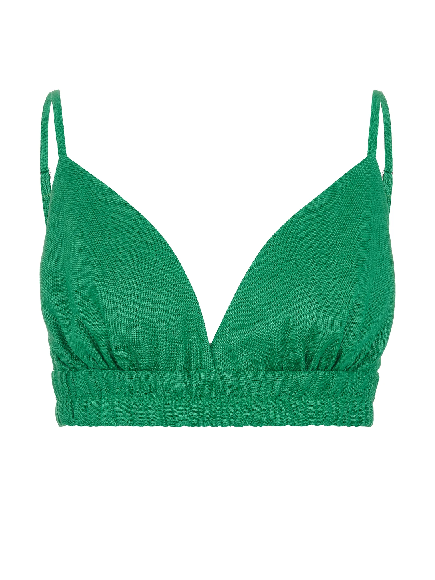 Топ на регулируемых бретелях с завязками цвета тархун фото 1