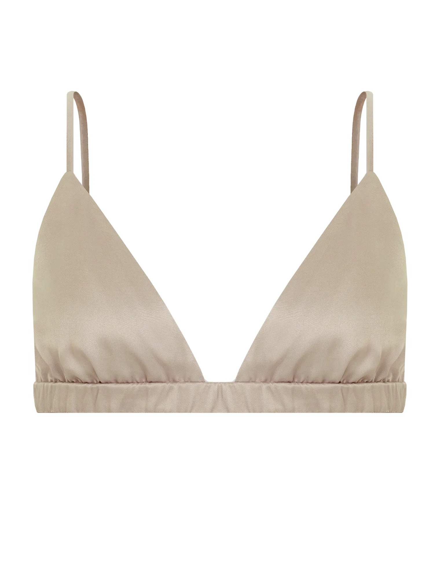 Топ укороченный на регулируемых бретелях с завязками бежевого цвета фото 1