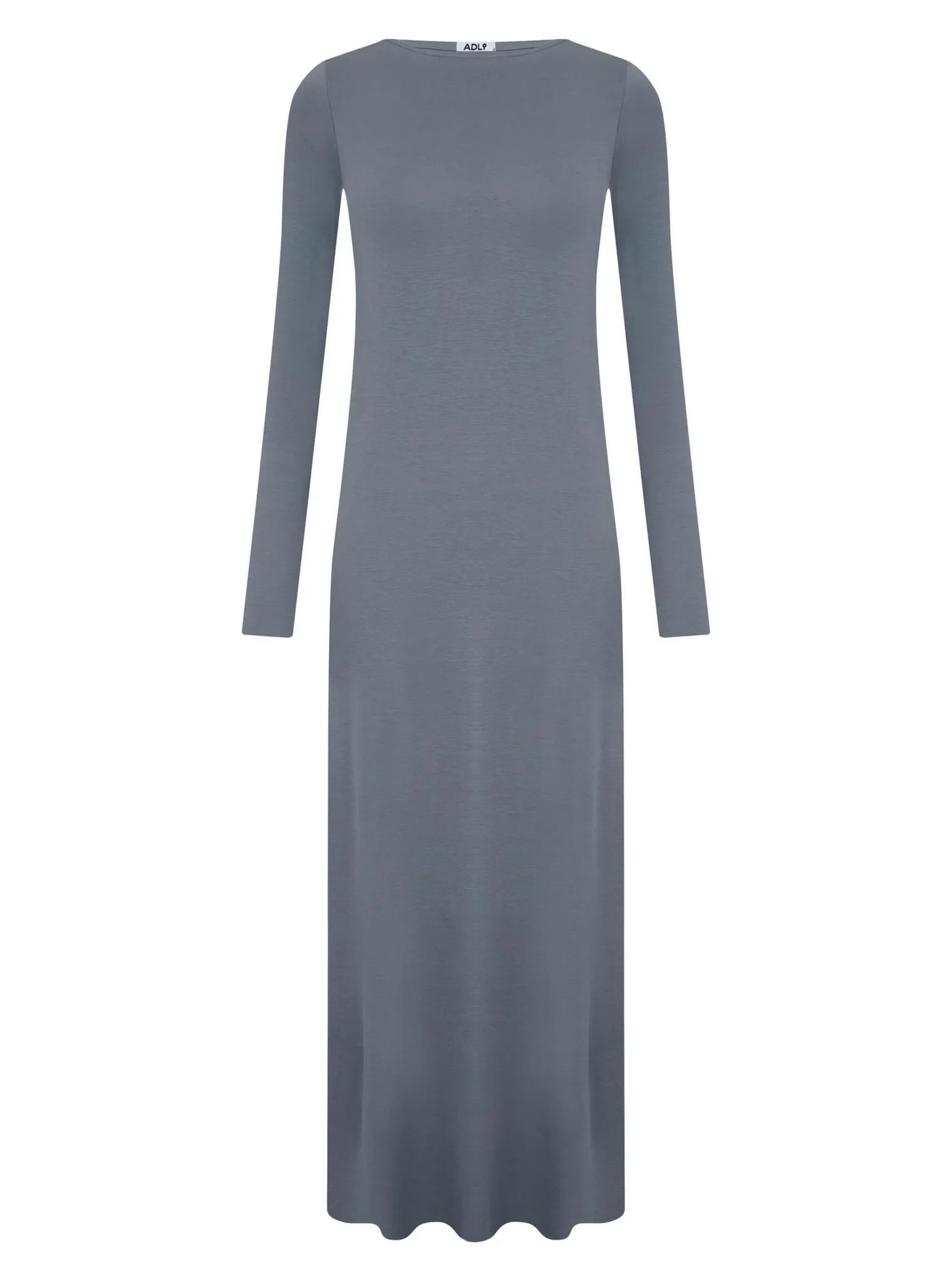 Платье макси с разрезом серого цвета фото 8