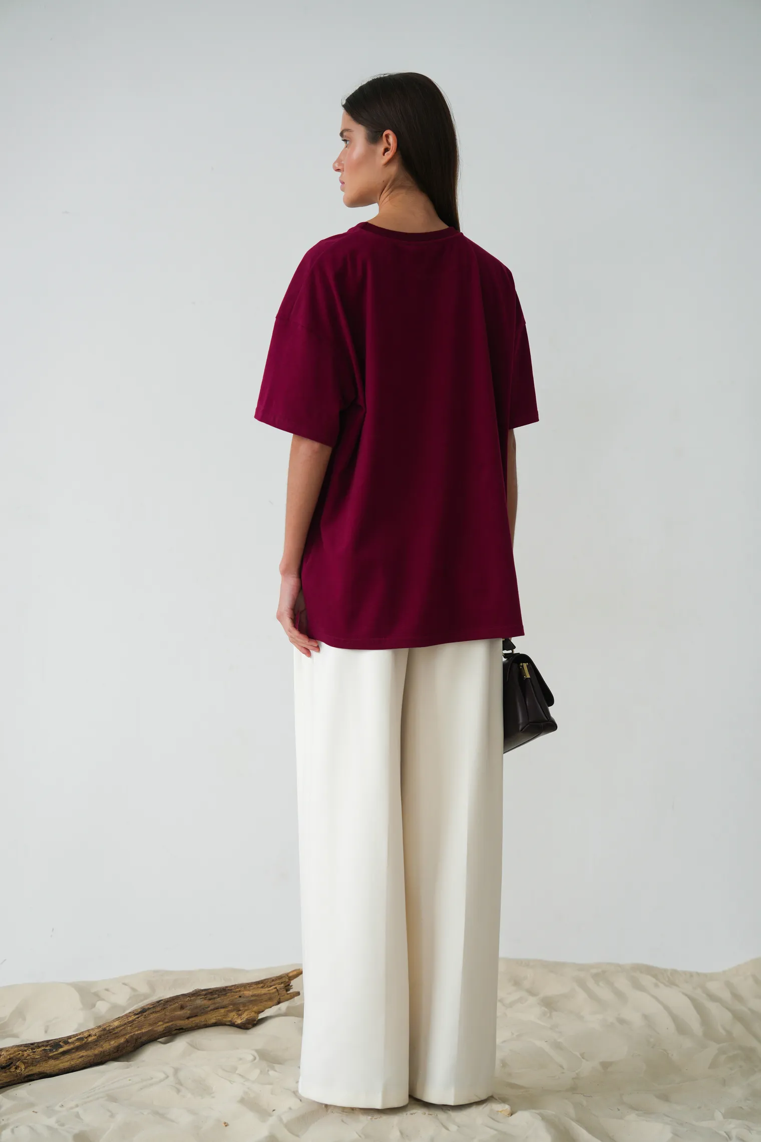 Футболка мужского кроя цвета марсала фото 7