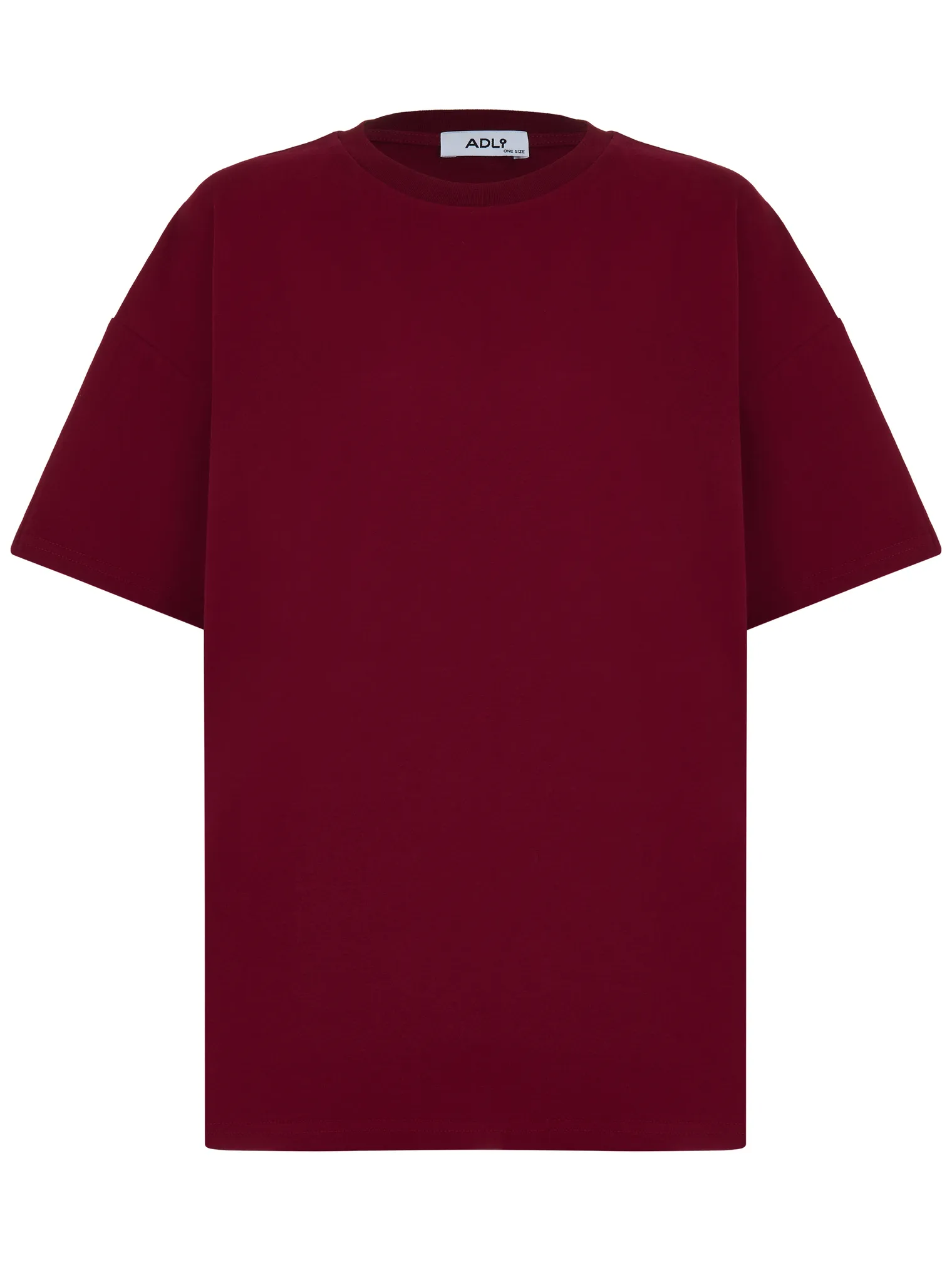 Футболка свободного кроя цвета марсала фото 8