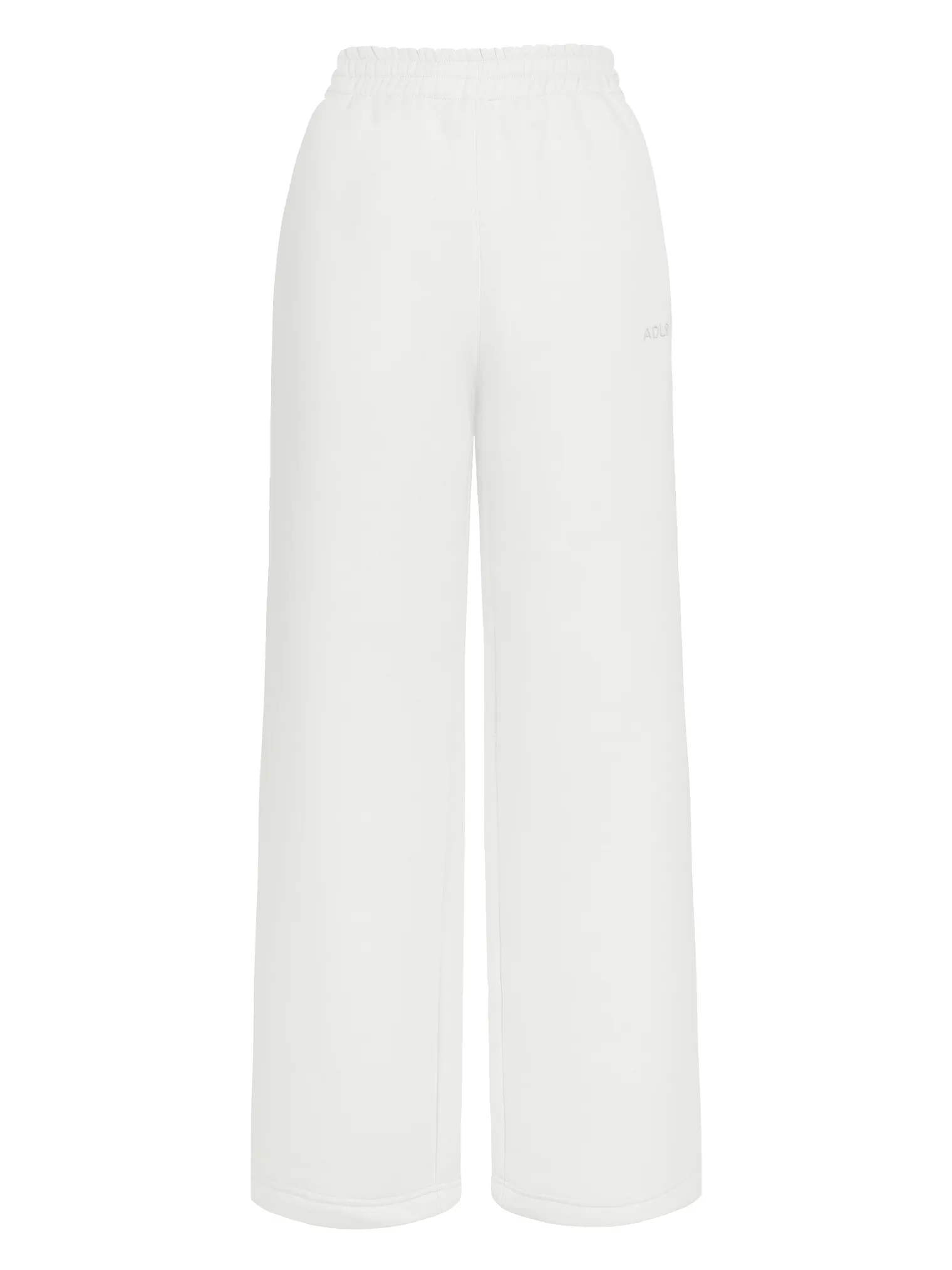 Брюки прямого кроя на кулисе цвета тофу фото 1