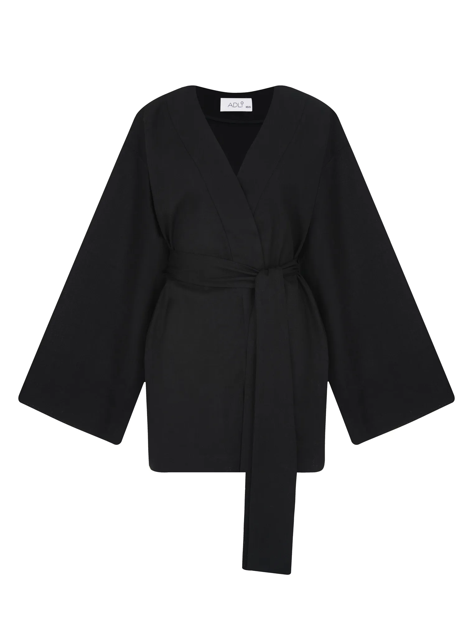 Кимоно с поясом чёрного цвета фото 8