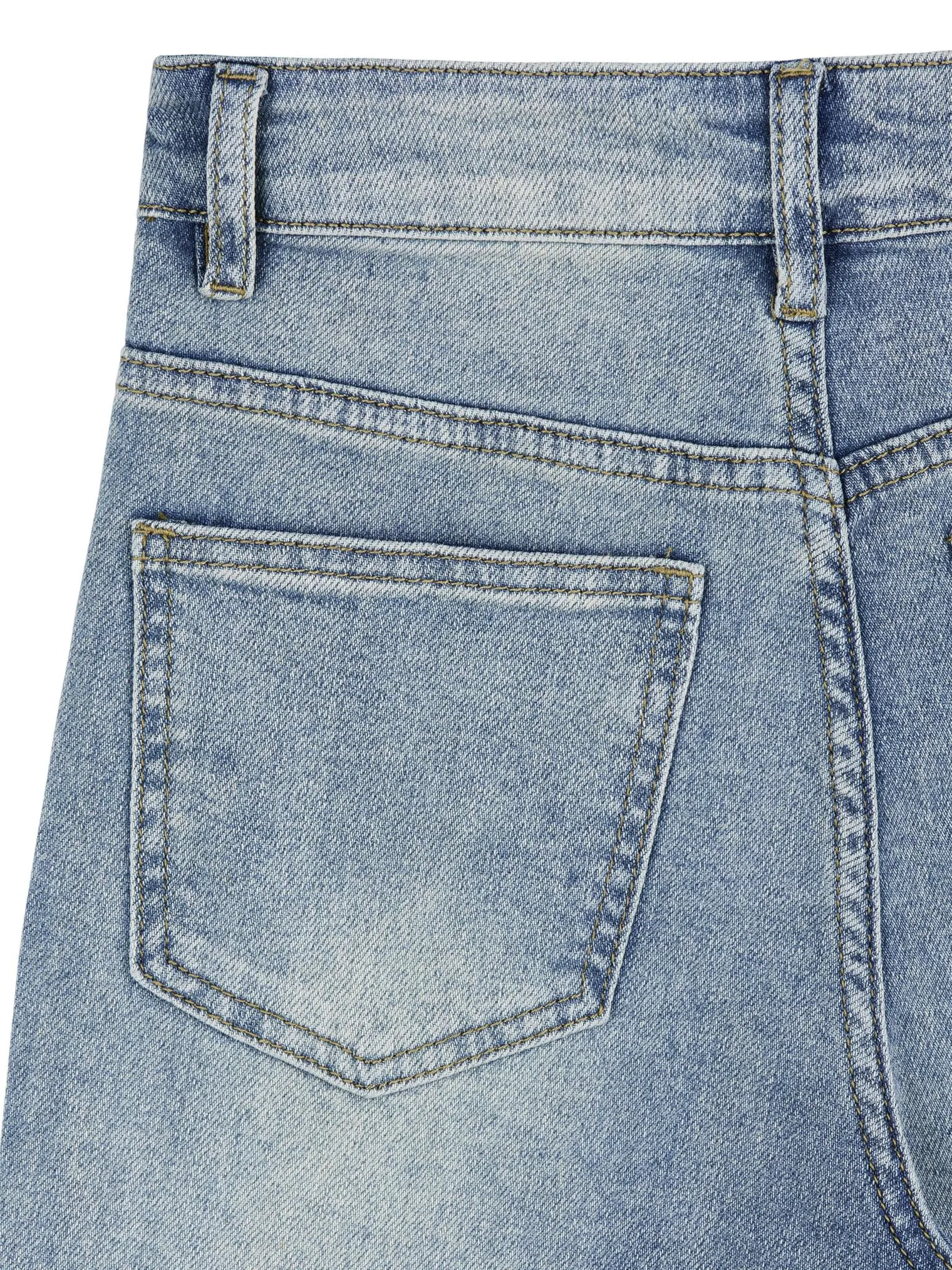 Джинсы клёш голубого цвета фото 9