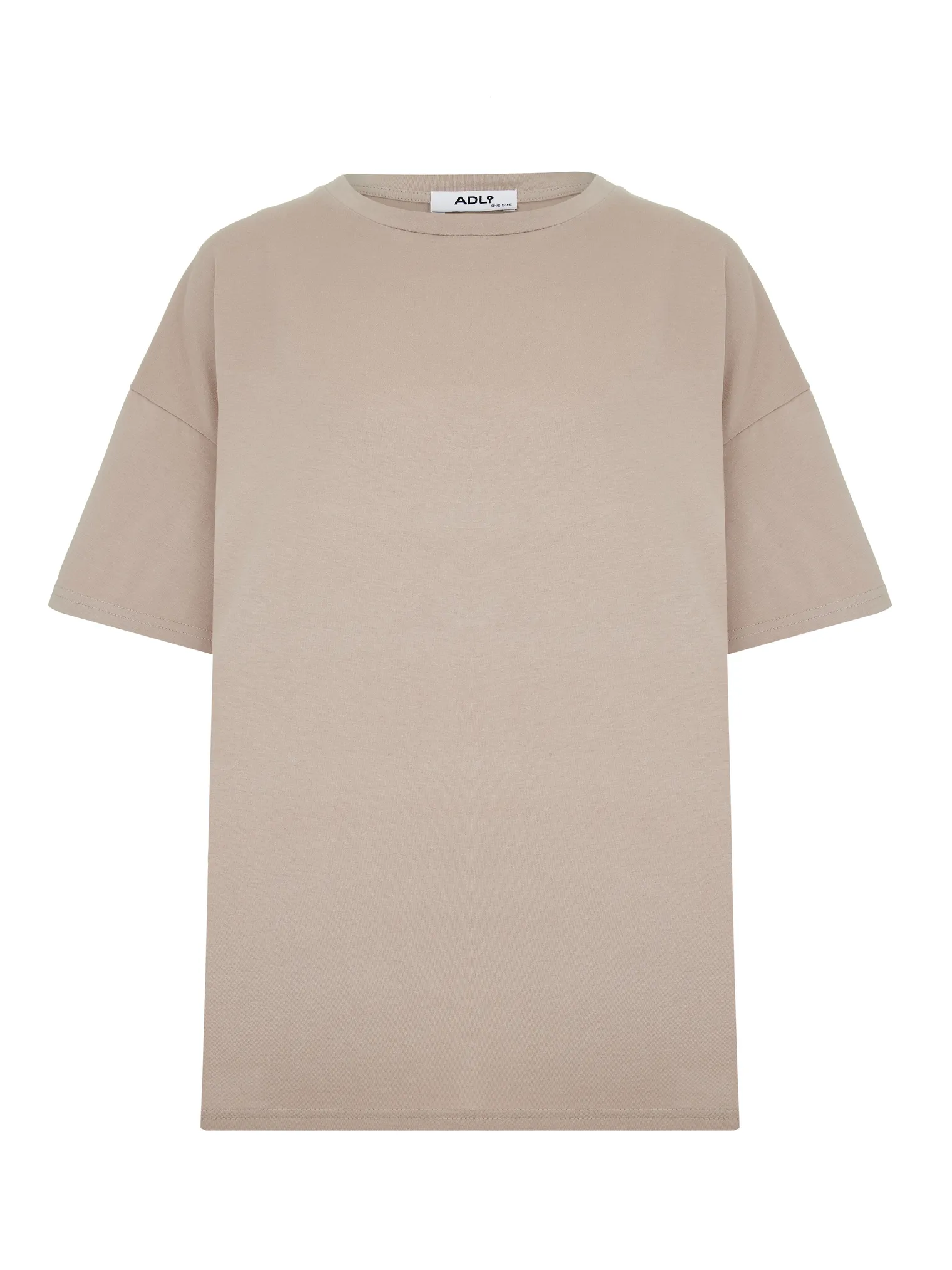 Футболка свободного кроя бежевого цвета фото 1