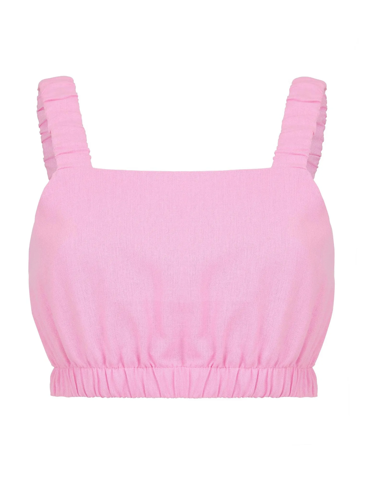 Топ на бретелях цвета пион фото 9