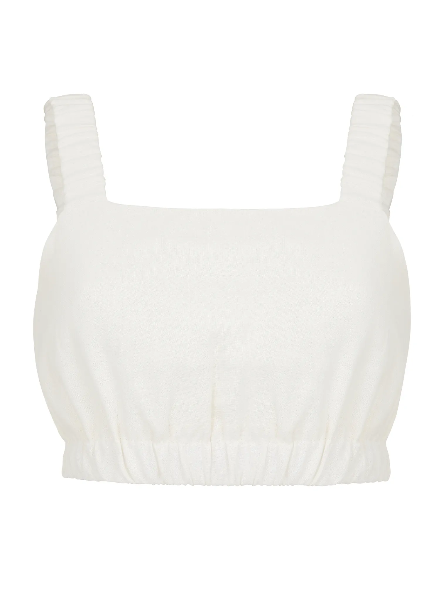 Топ на бретелях цвета тофу фото 8