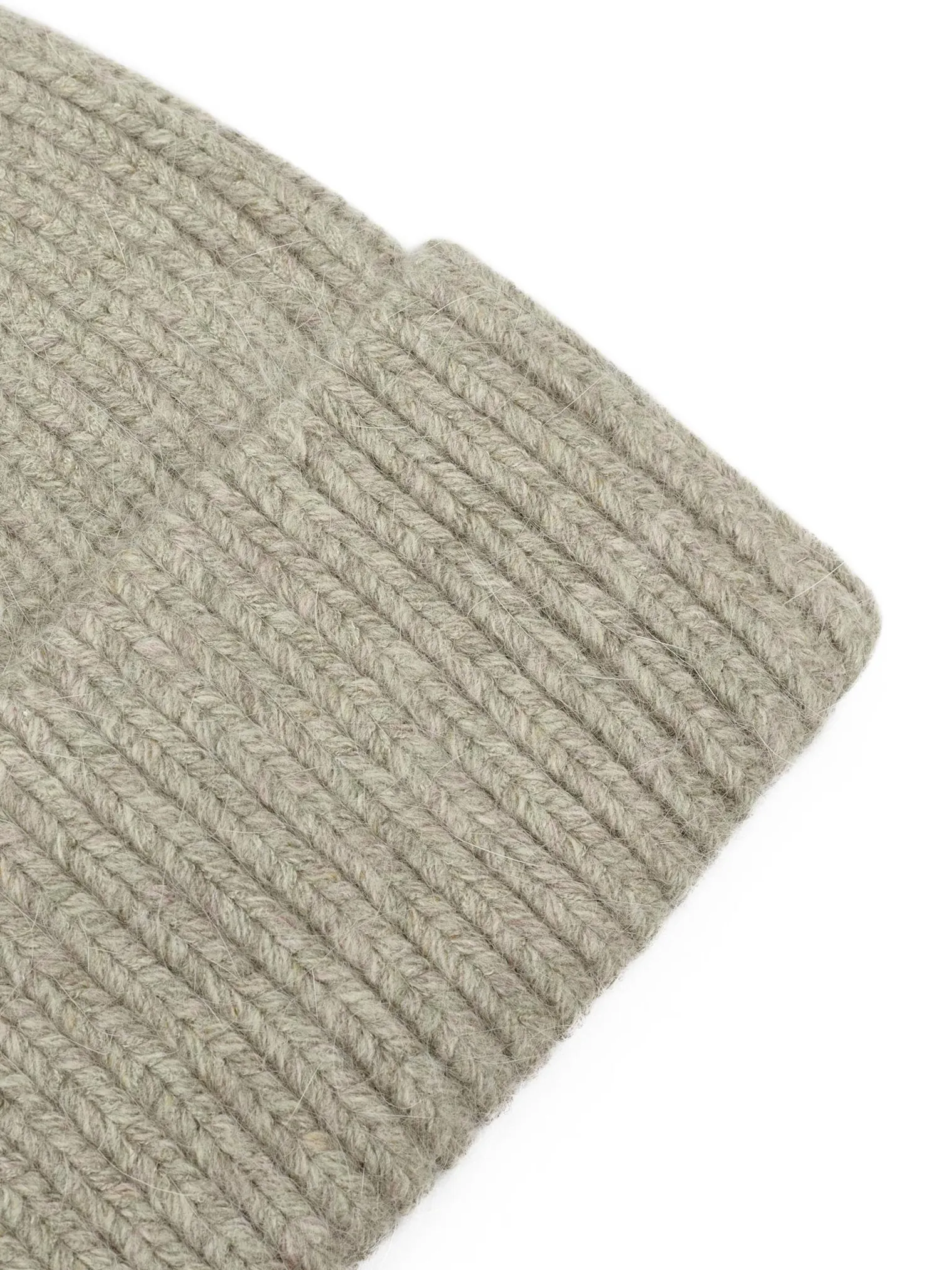 Шапка из ангоры однослойная цвета льна фото 2