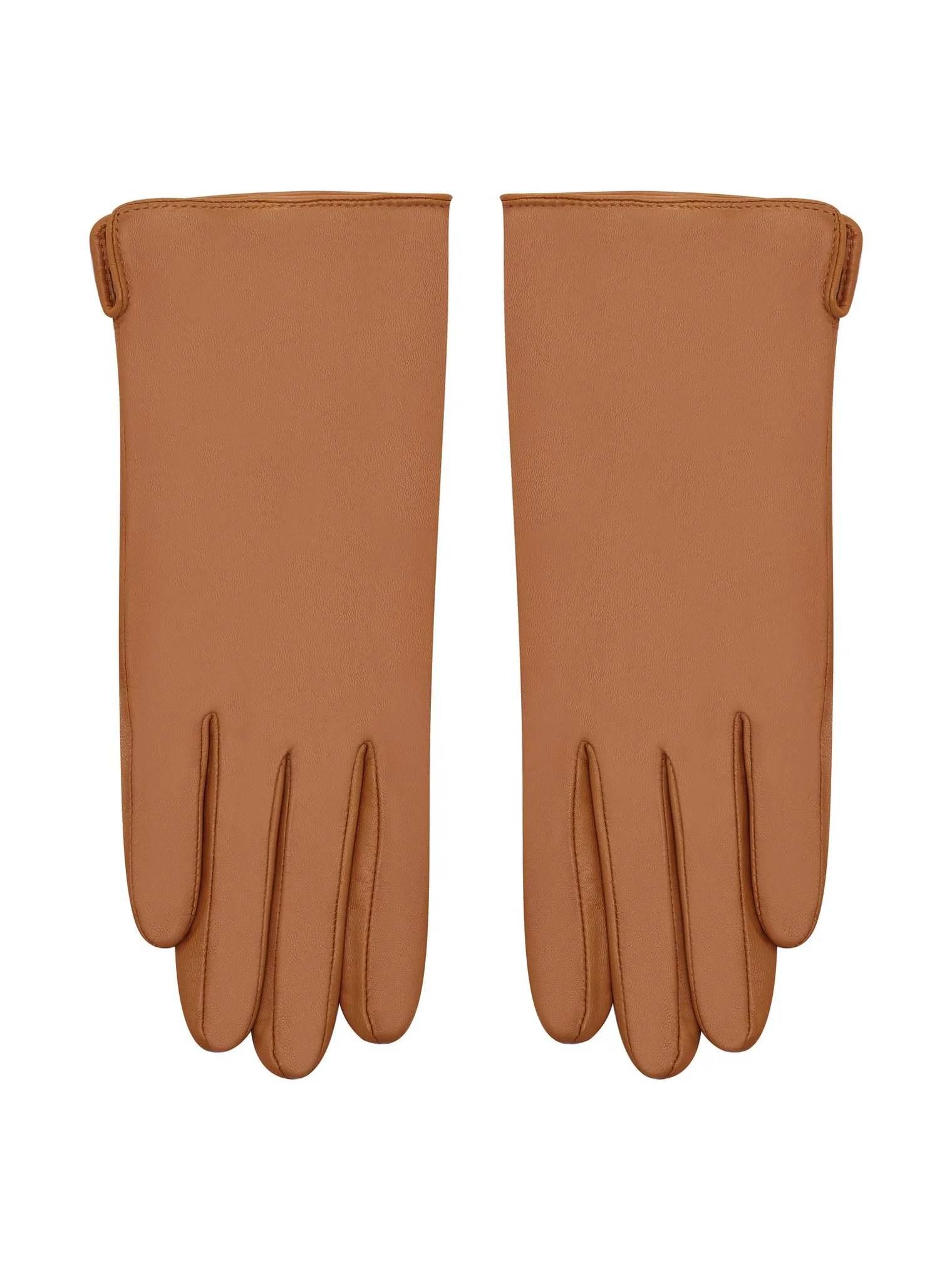 Перчатки из кожи карамельного цвета фото 1