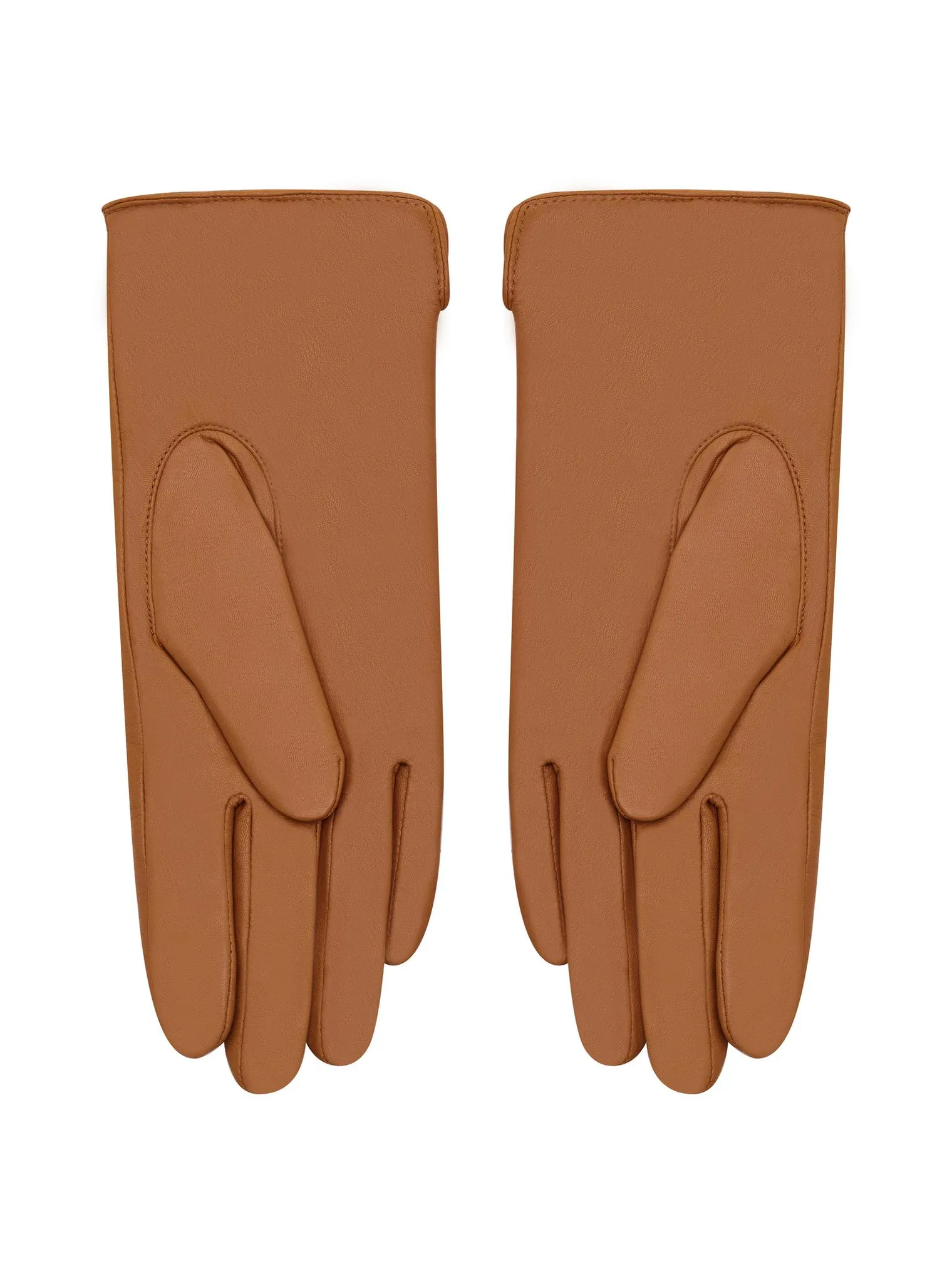 Перчатки из кожи карамельного цвета фото 2