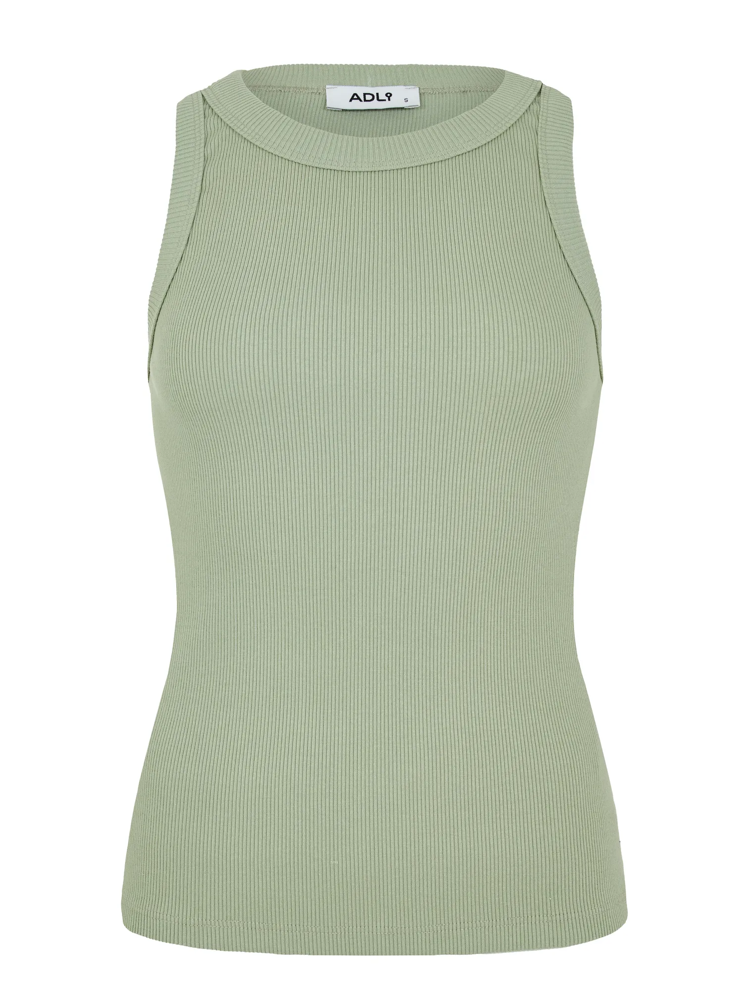 Майка в рубчик оливкового цвета фото 1