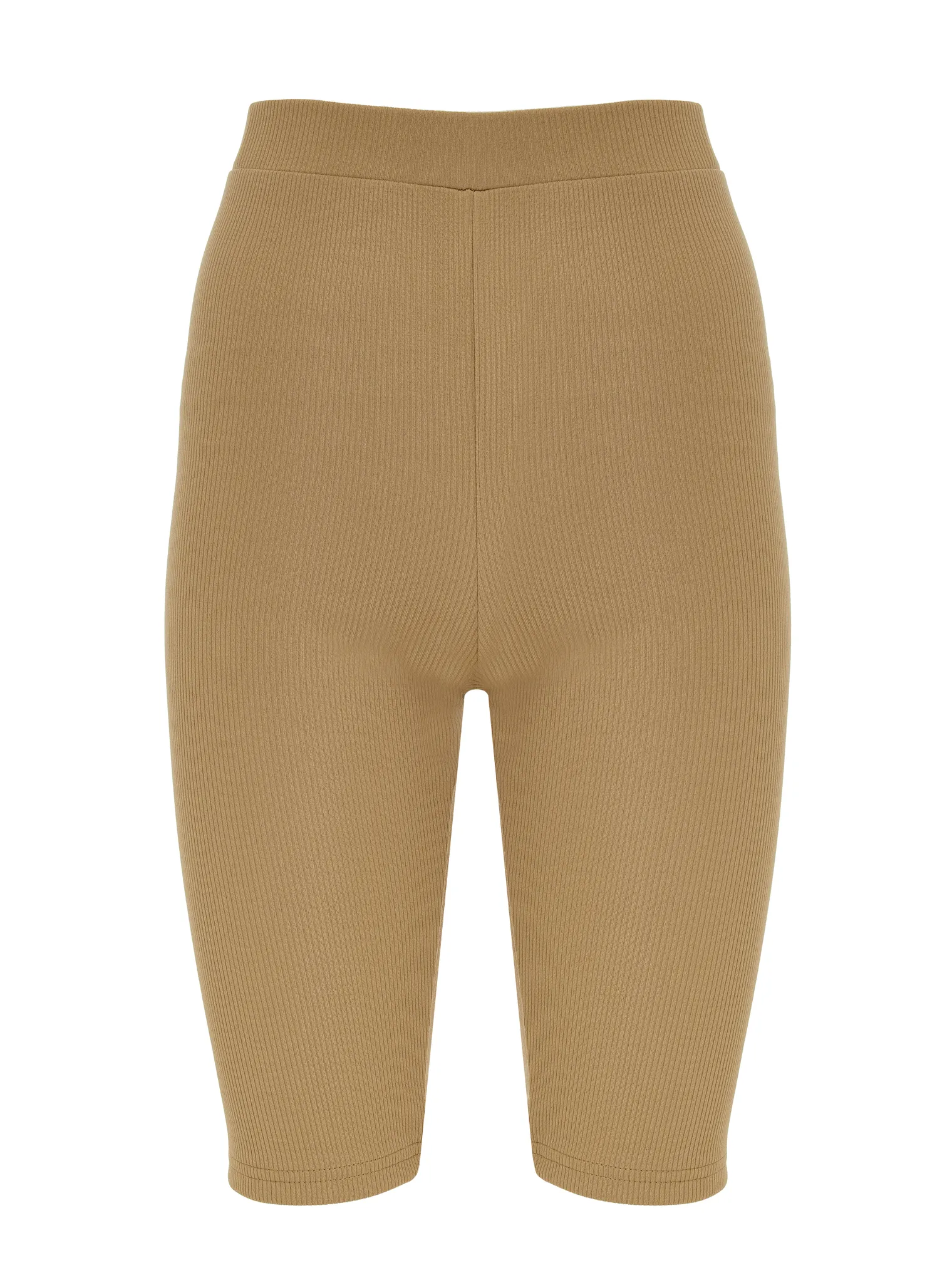 Велосипедки в рубчик коричневого цвета фото 1